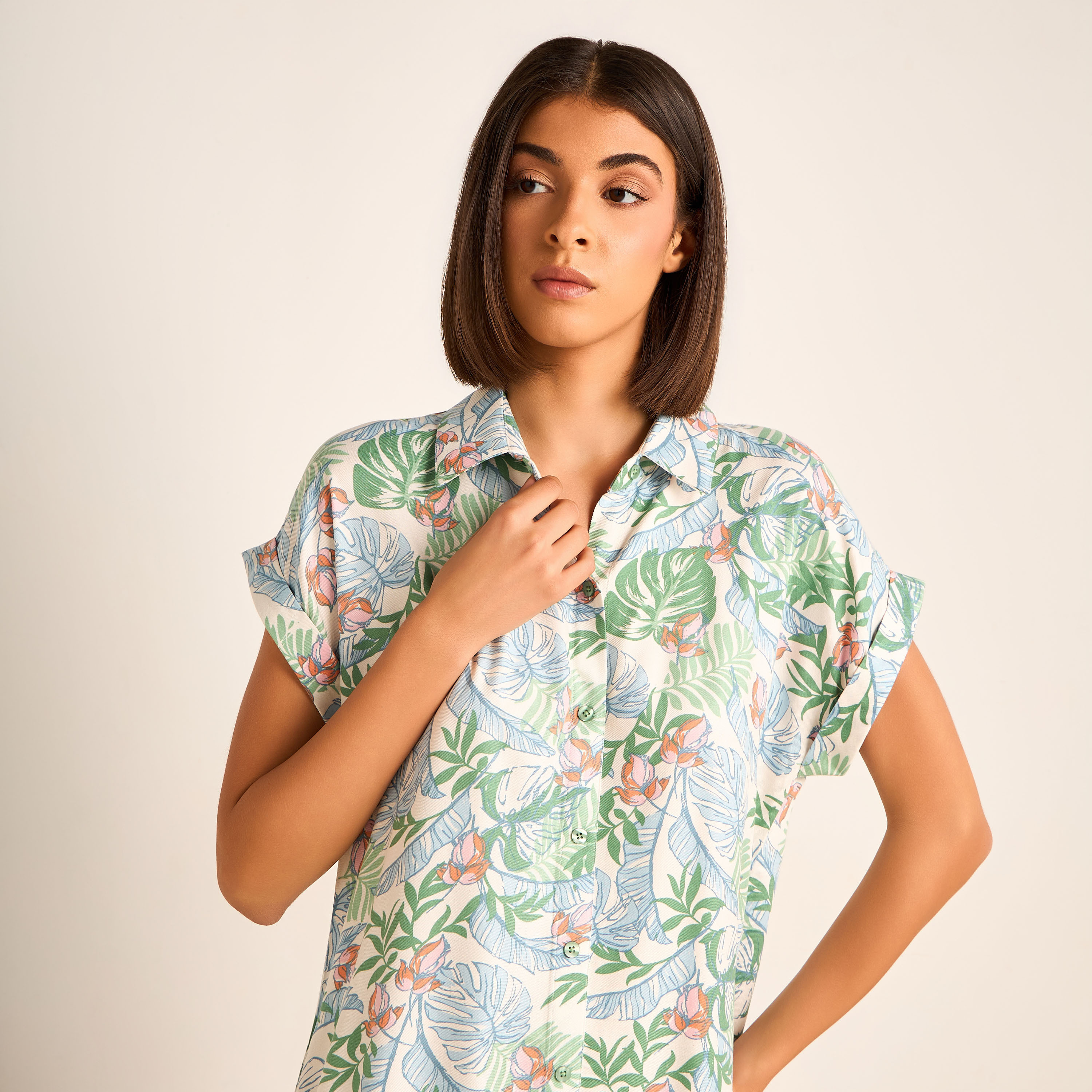 Night Dress Short Sleeves Assorted Print Viscose - Set of 2-women-clothing-nightwear-nighties-image-5