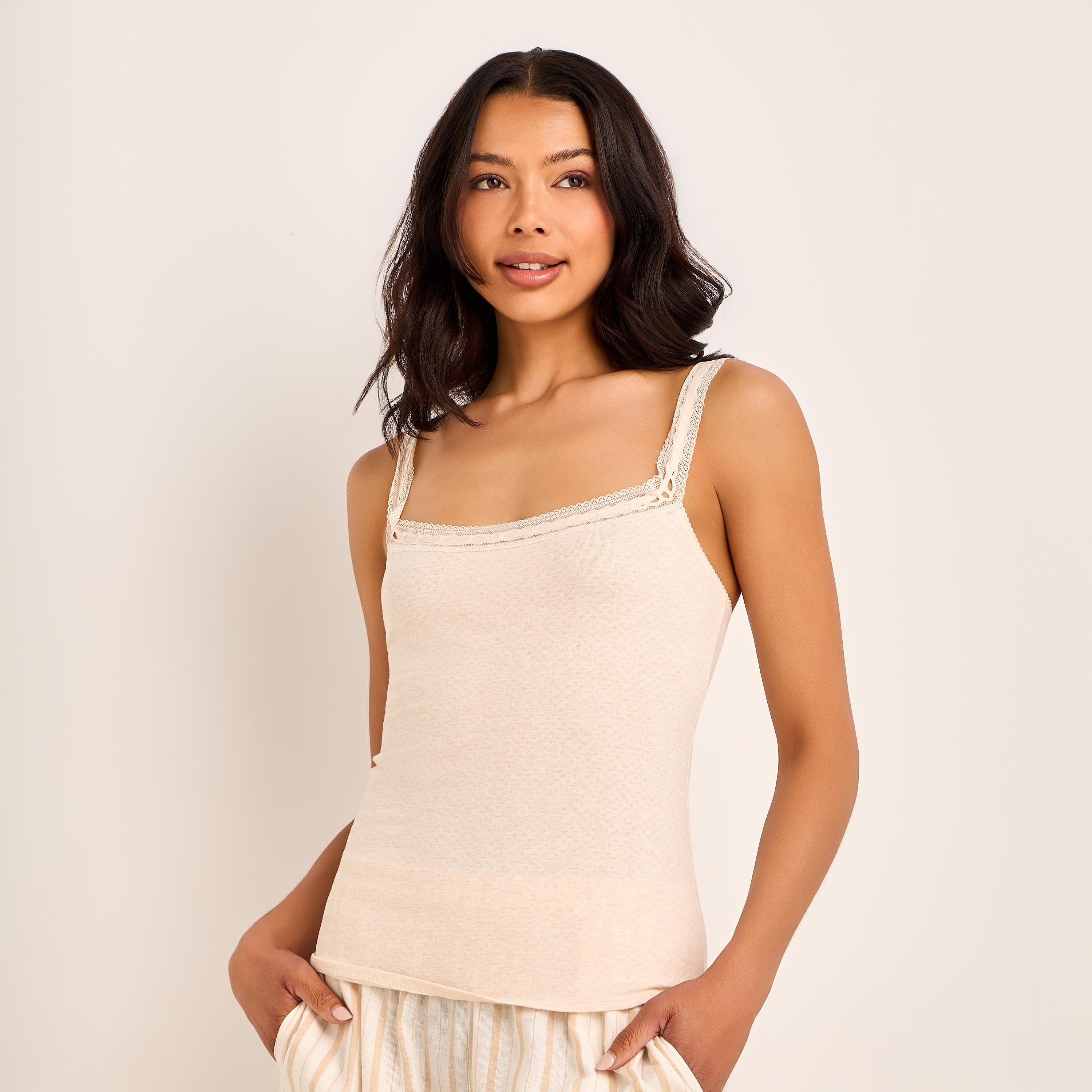 Shaping Camisole with Lace Trim-women-clothing-lingerie-camisoles-image-1