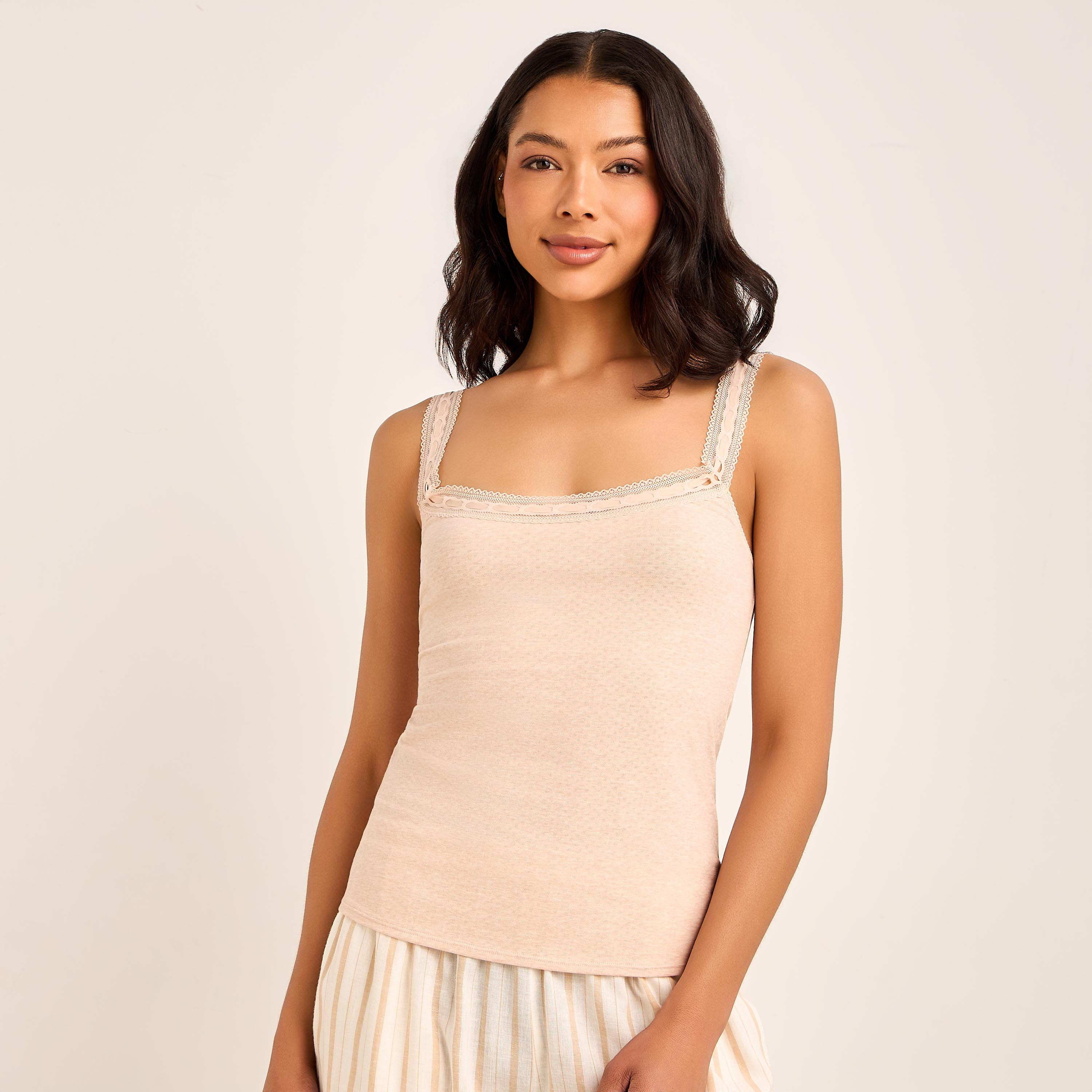 Shaping Camisole with Lace Trim-women-clothing-lingerie-camisoles-image-1