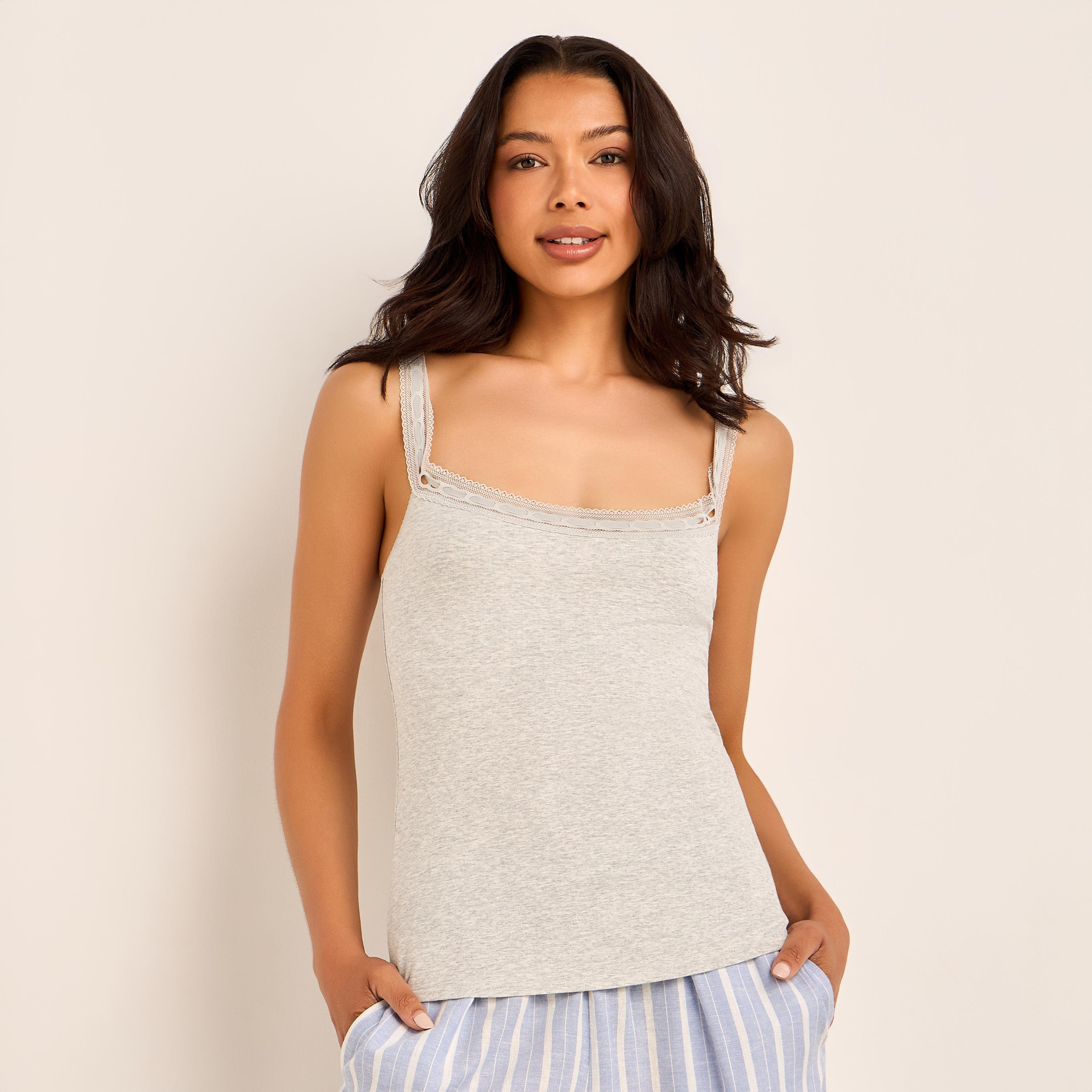 Shaping Camisole with Lace Trim-women-clothing-lingerie-camisoles-image-1