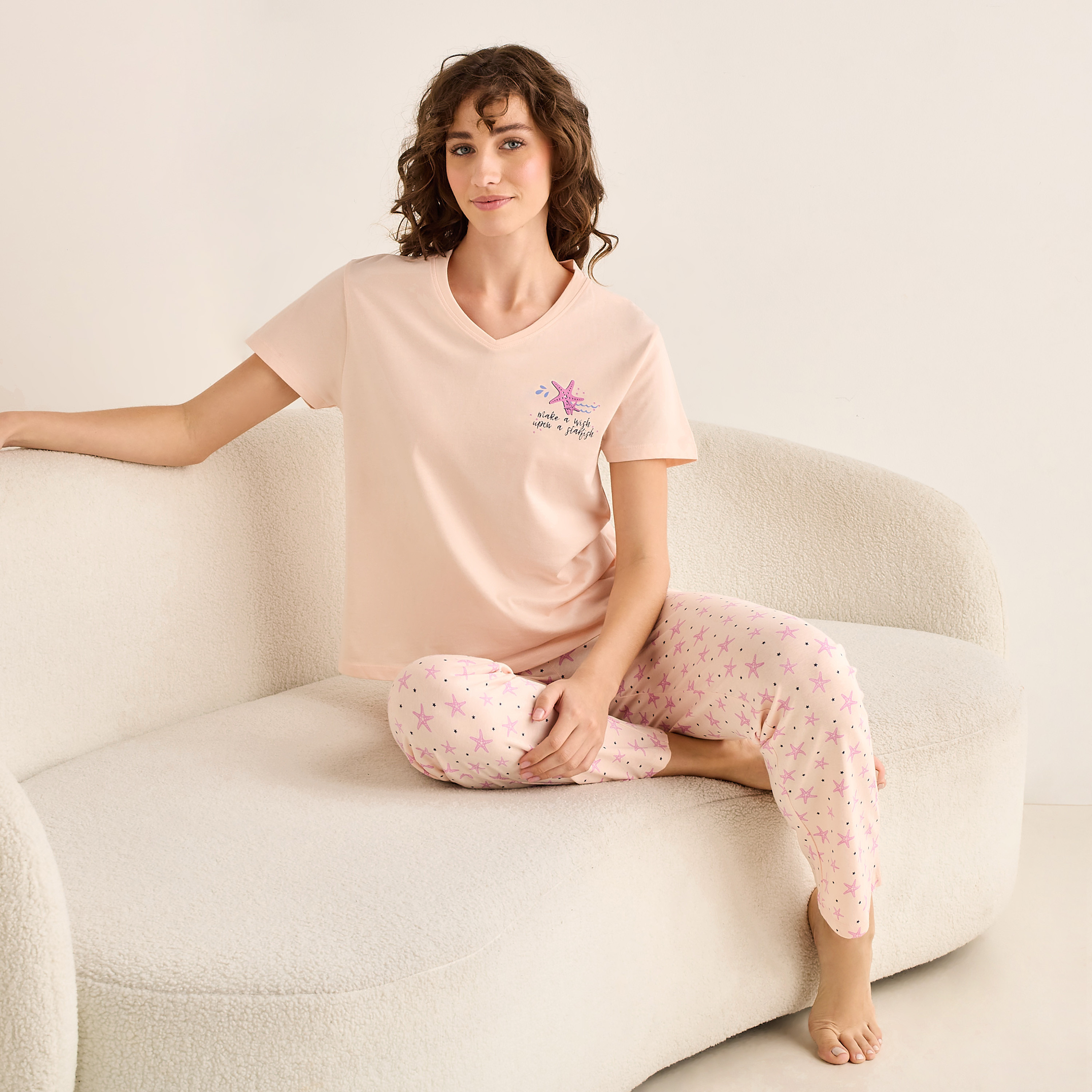 Printed Pyjama Set Cotton-women-clothing-nightwear-pyjamas-longsets-image-1