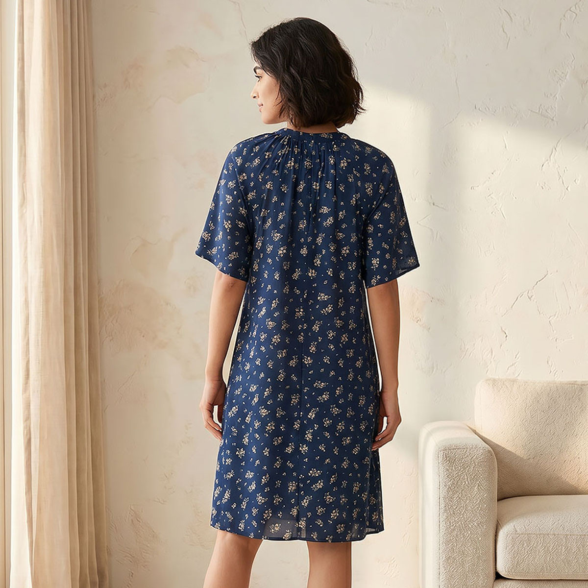 طقم من 2 - قميص نوم قطن بأكمام قصيرة وأربطة-women-clothing-nightwear-nighties-image-5