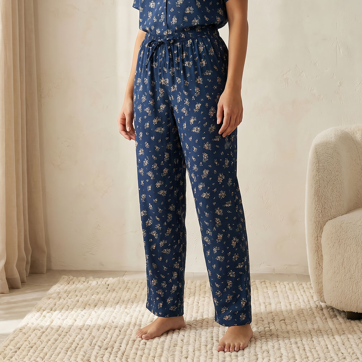 Pyjama Set Button-Down Shirt & Trousers Viscose-women-clothing-nightwear-pyjamas-longsets-image-5