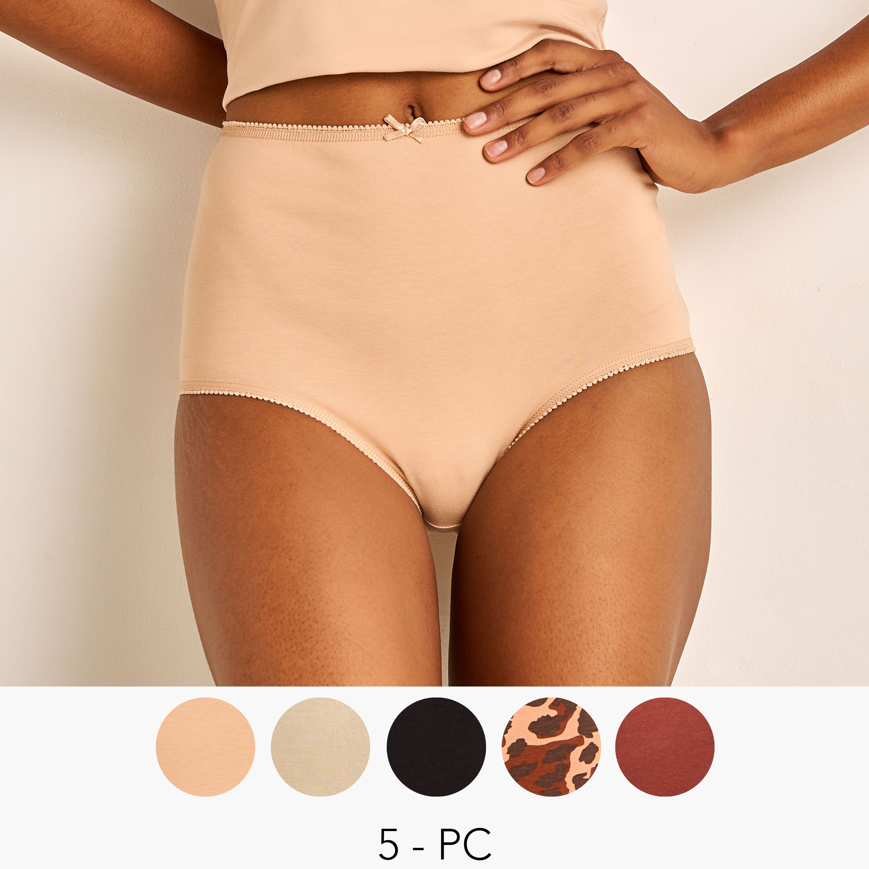Set of 5 - Full Briefs with Assorted Print-women-clothing-lingerie-panties-image-1