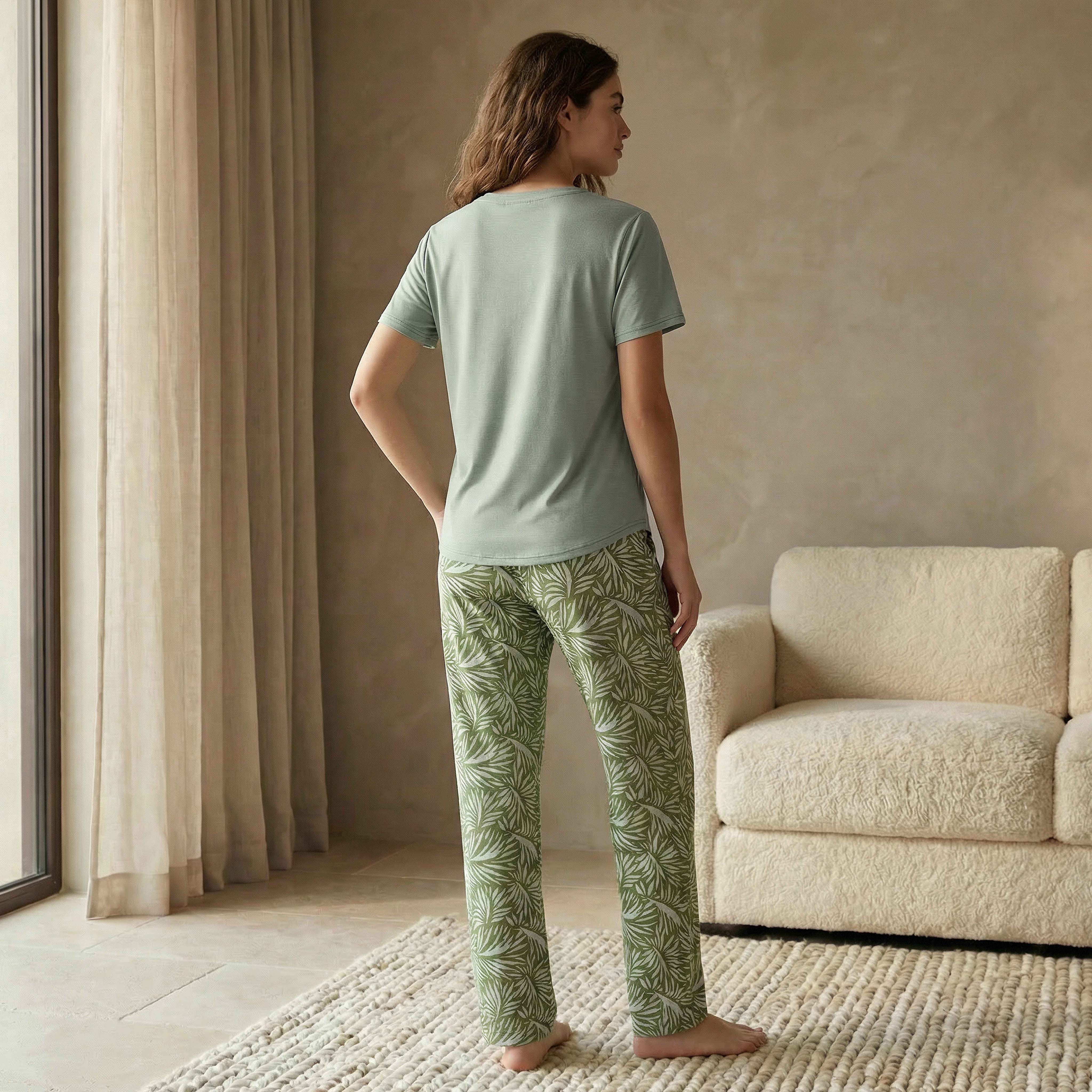 Pyjama Set Top T-shirt & Pyjamas Viscose-women-clothing-nightwear-pyjamas-longsets-image-4