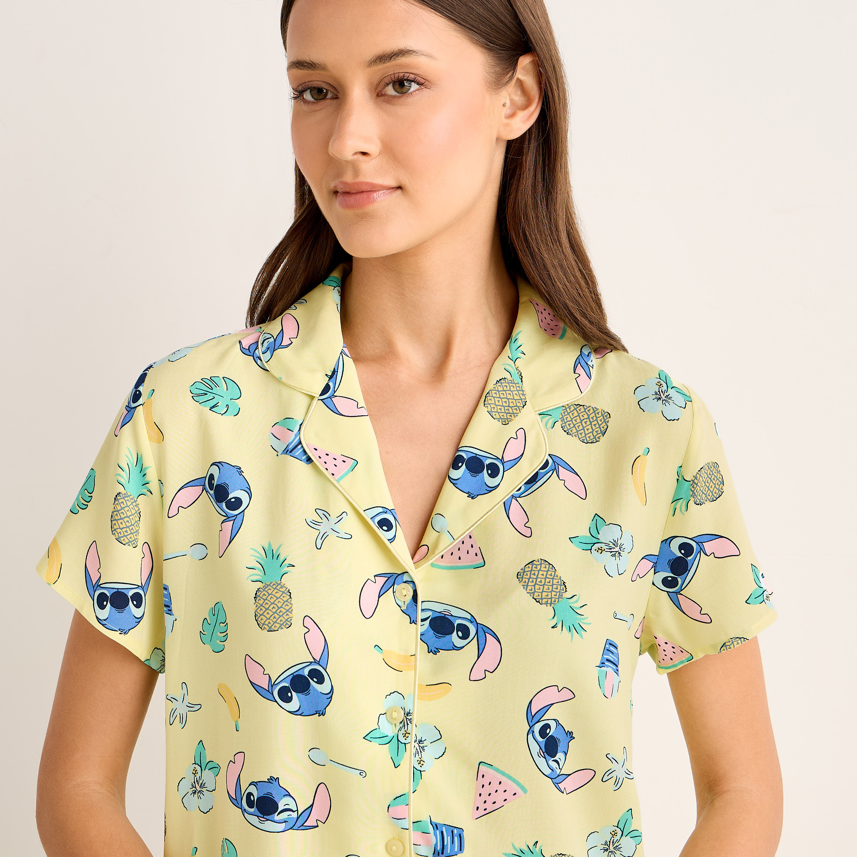 Pyjama Set Button-Down Shirt & Trousers Viscose-women-clothing-nightwear-pyjamas-longsets-image-5