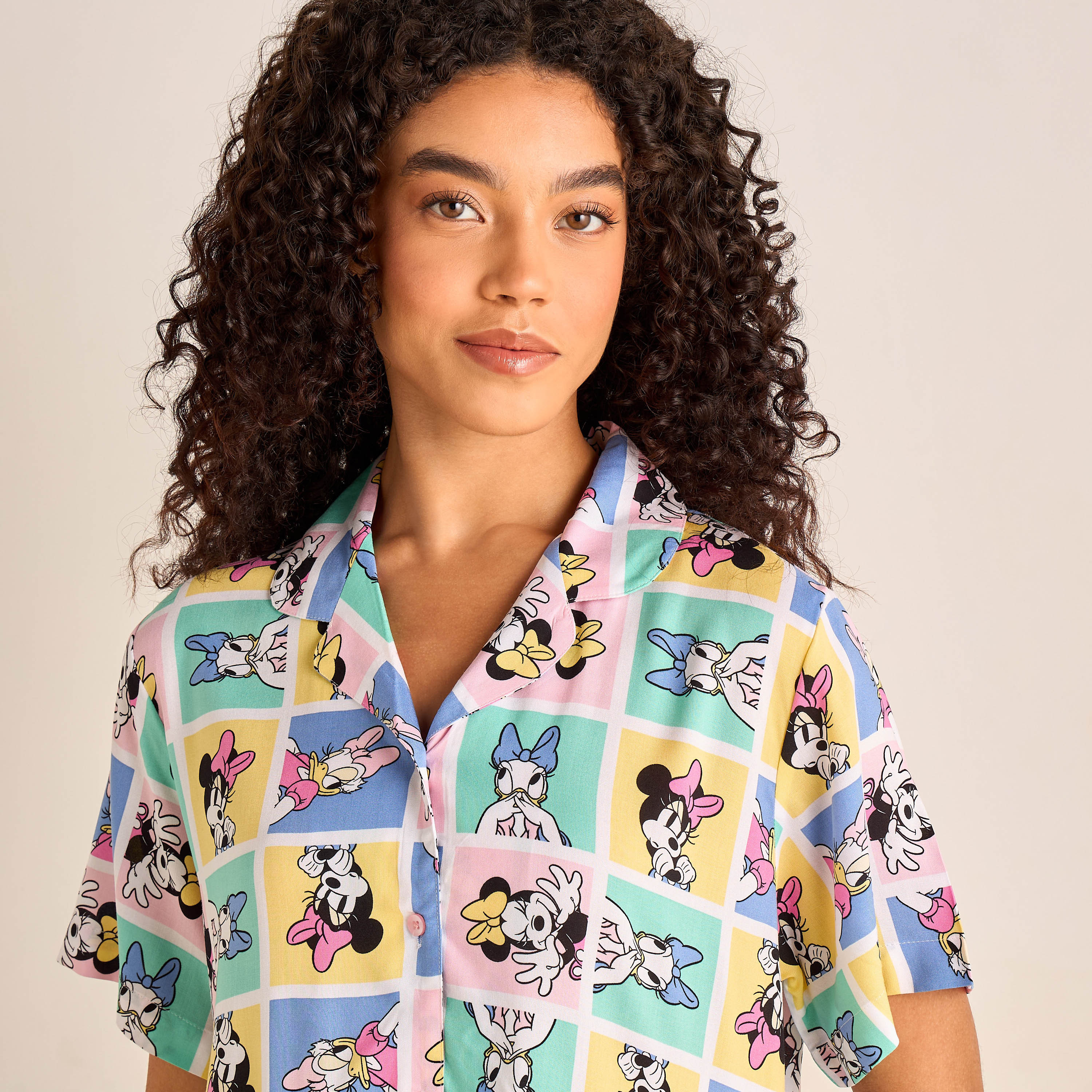 Pyjama Set Button-Down Shirt & Trousers Viscose-women-clothing-nightwear-pyjamas-longsets-image-3