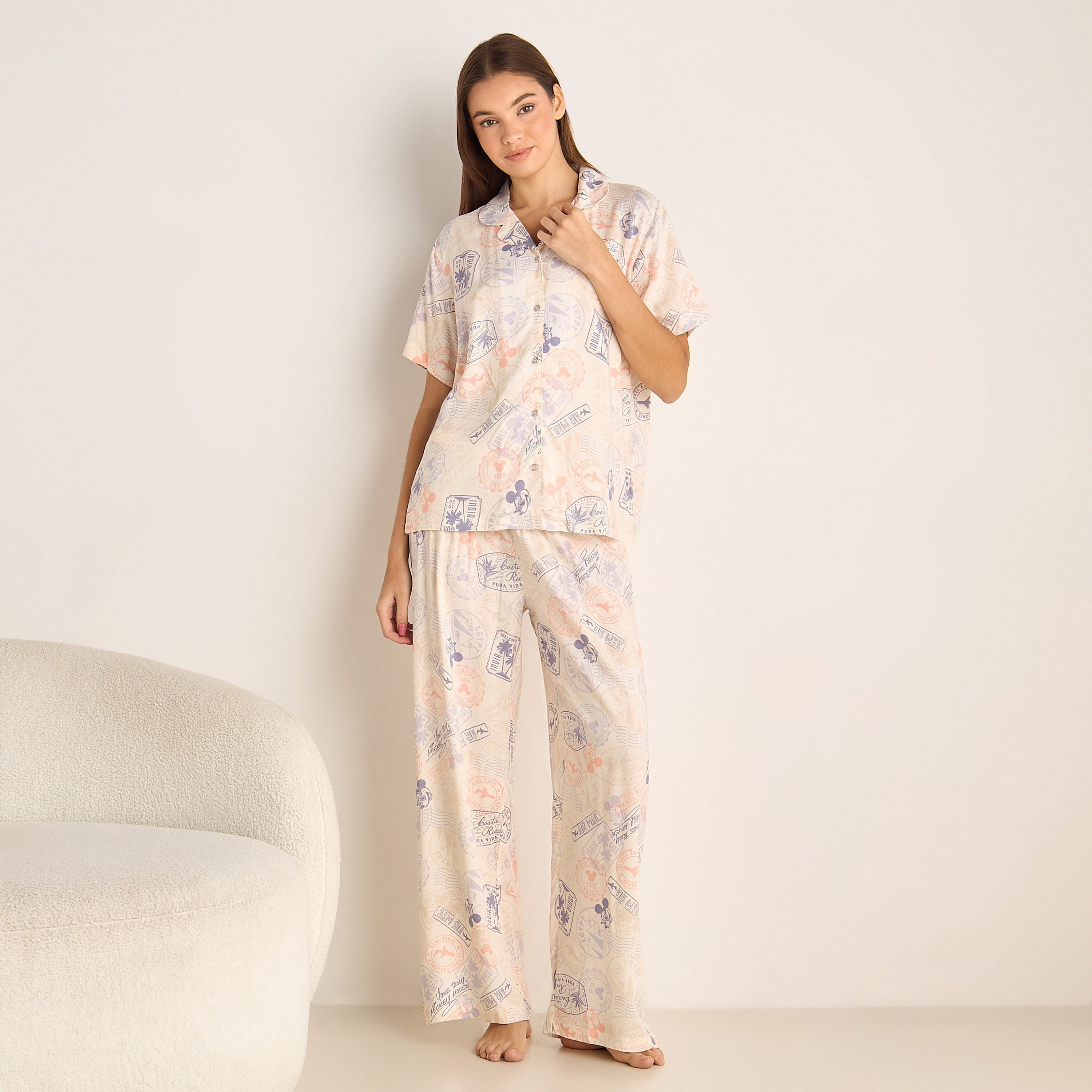 Pyjama Set Shirt and Pants Viscose-women-clothing-nightwear-pyjamas-longsets-image-1