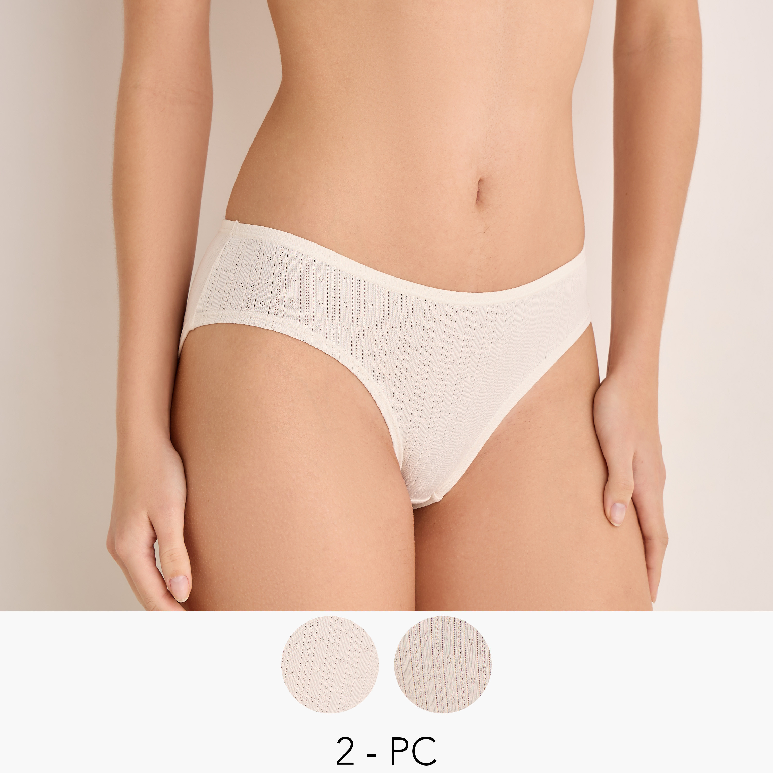 Set of 2 - High Leg Briefs with Bow Accent-women-clothing-lingerie-panties-image-1