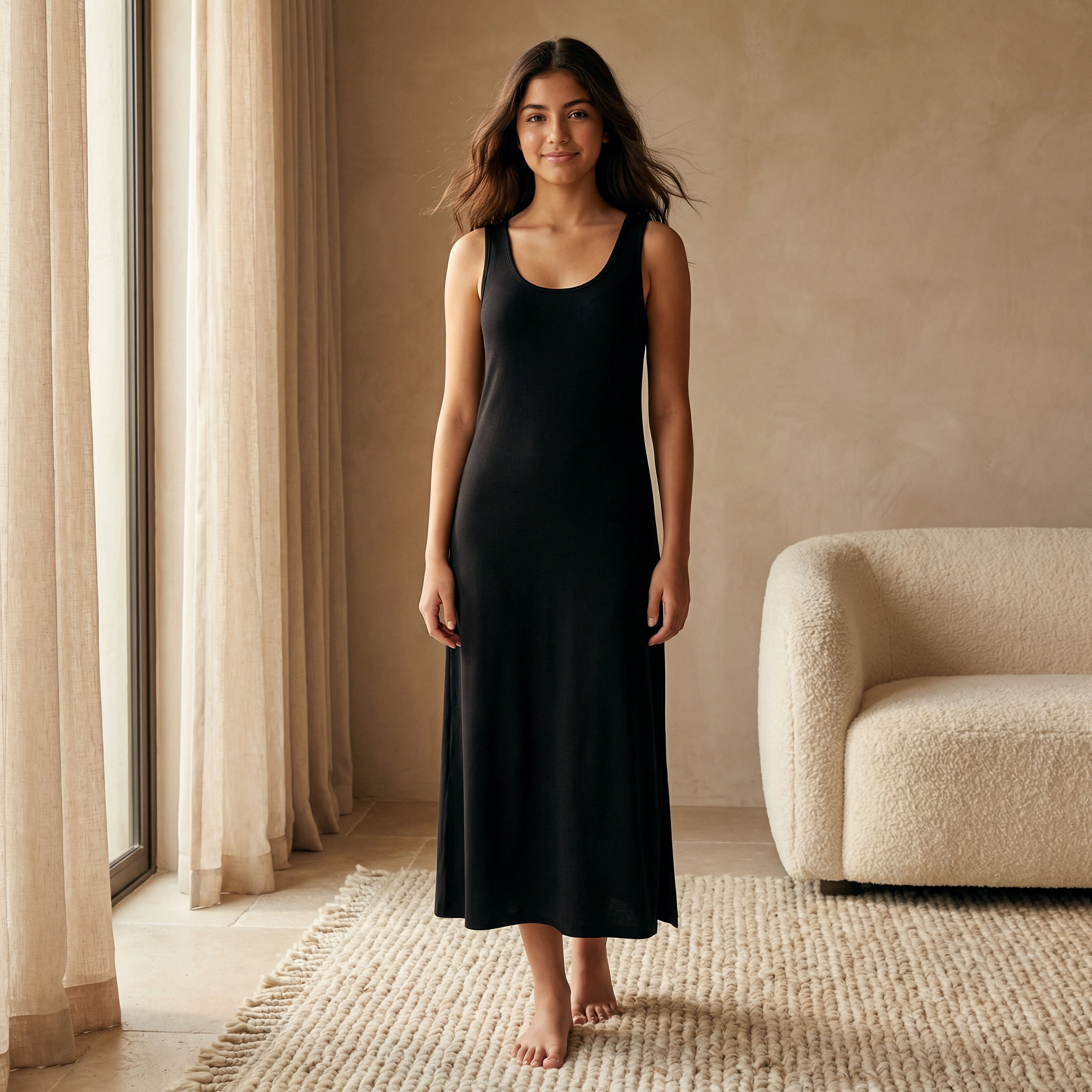 Slip Dress Sleeveless Textured-women-clothing-nightwear-nighties-image-1