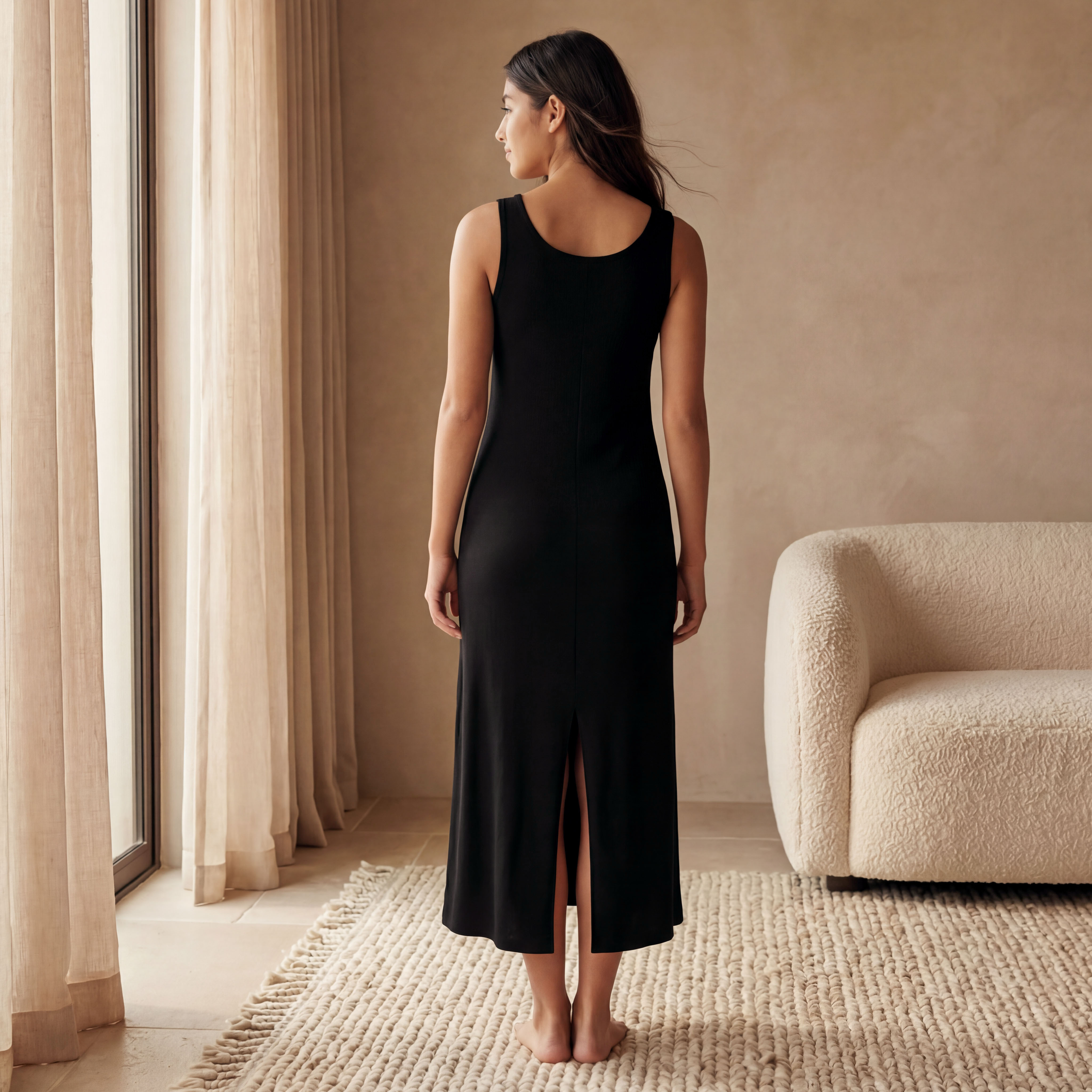 Slip Dress Sleeveless Textured-women-clothing-nightwear-nighties-image-3