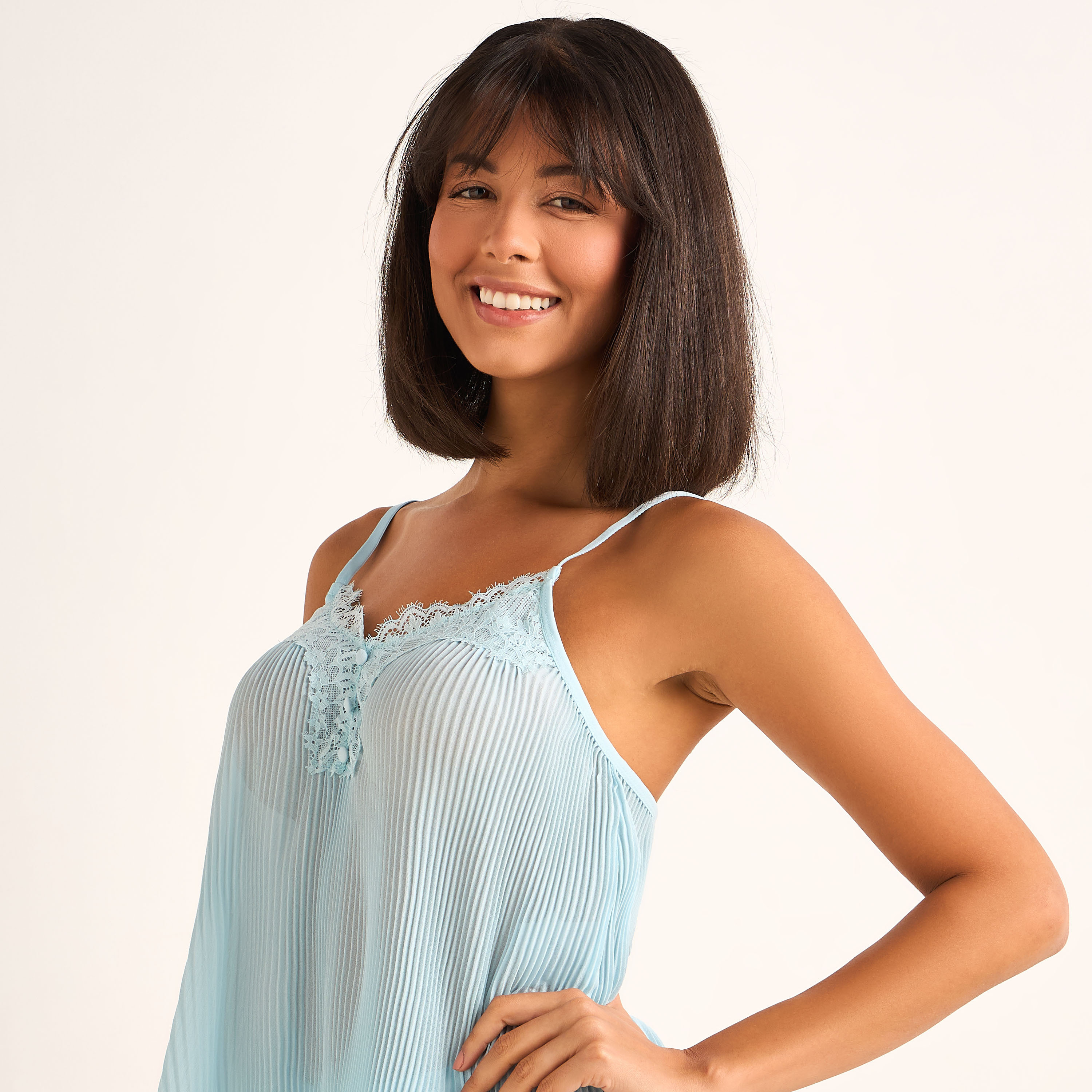 طقم بيجاما بلوزة كامي وشورت-women-clothing-nightwear-pyjamas-shortsets-image-1