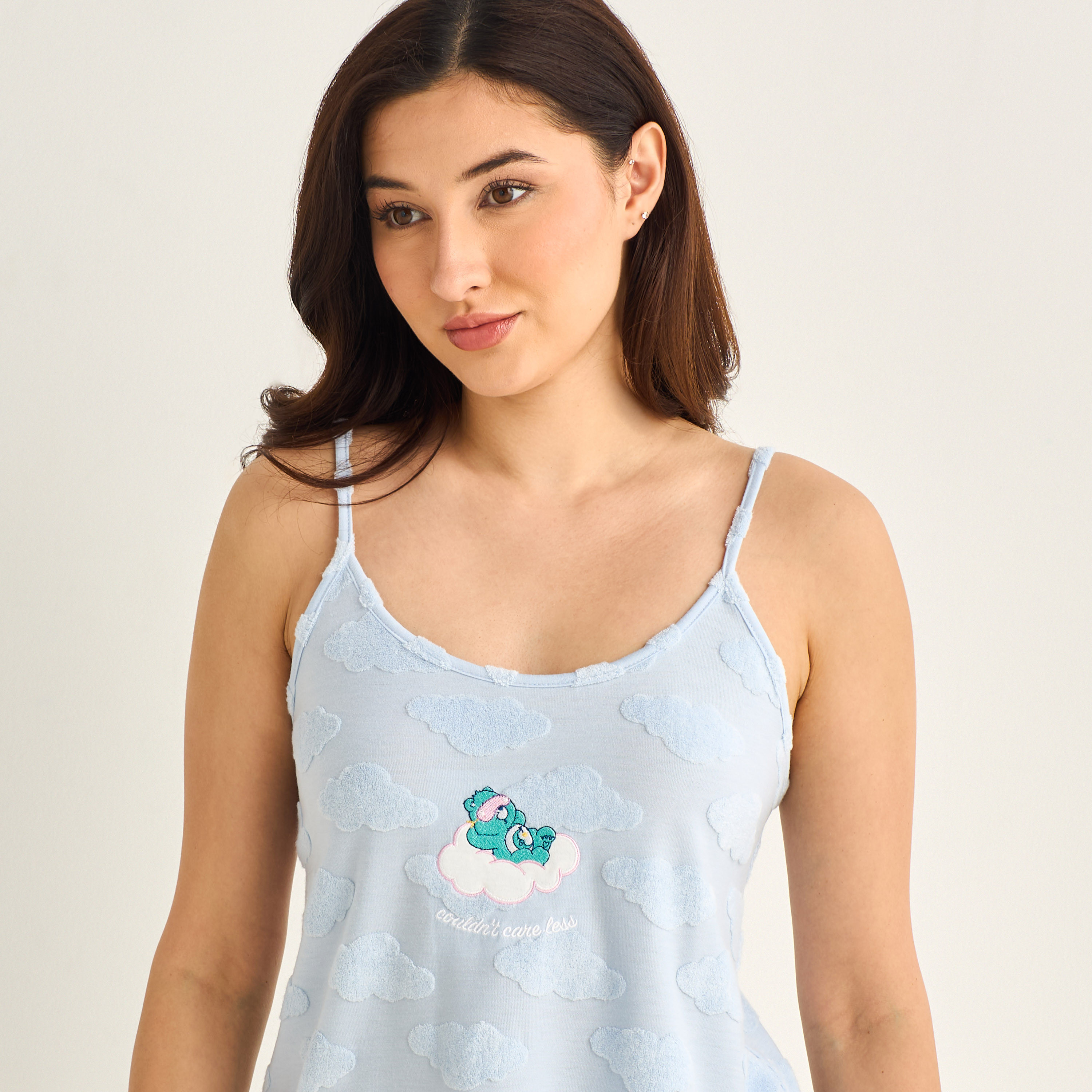 طقم بيجاما تيشيرت وشورت-women-clothing-nightwear-pyjamas-shortsets-image-3