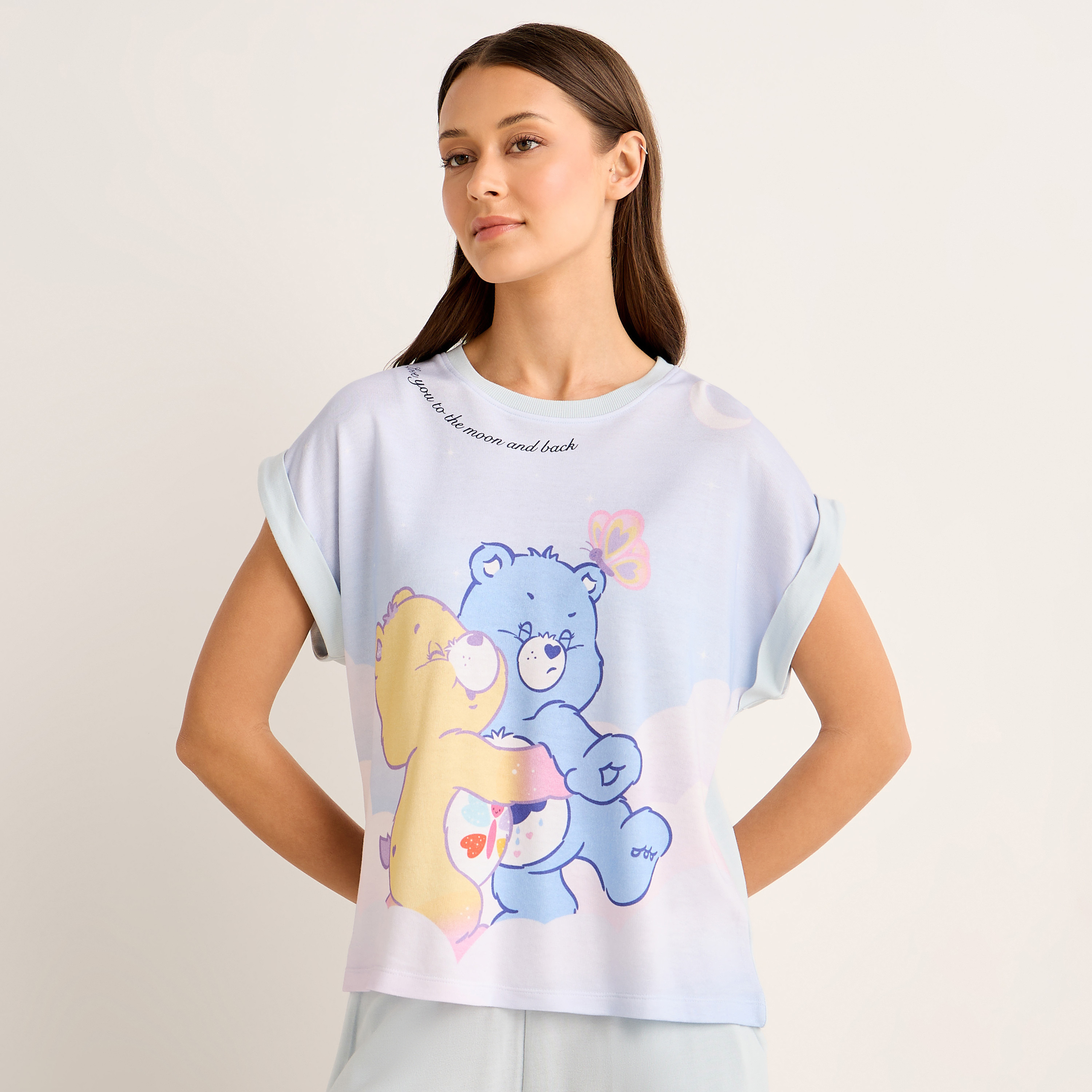 Pyjama Set Extended Sleeve T-shirt & Trousers-women-clothing-nightwear-pyjamas-longsets-image-2