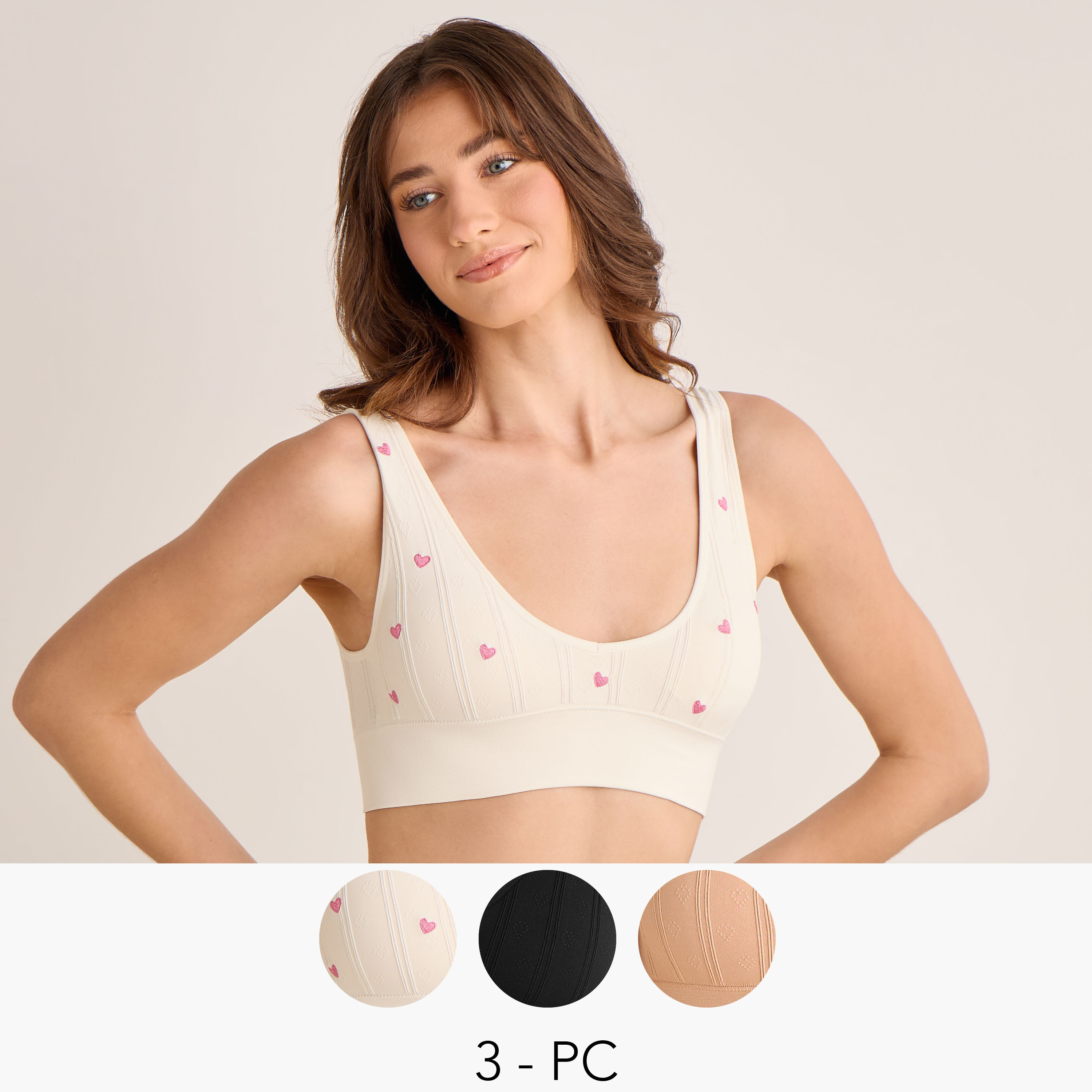 صدرية بدون خياطة - عبوة 3 قطع-women-clothing-lingerie-bras-image-1