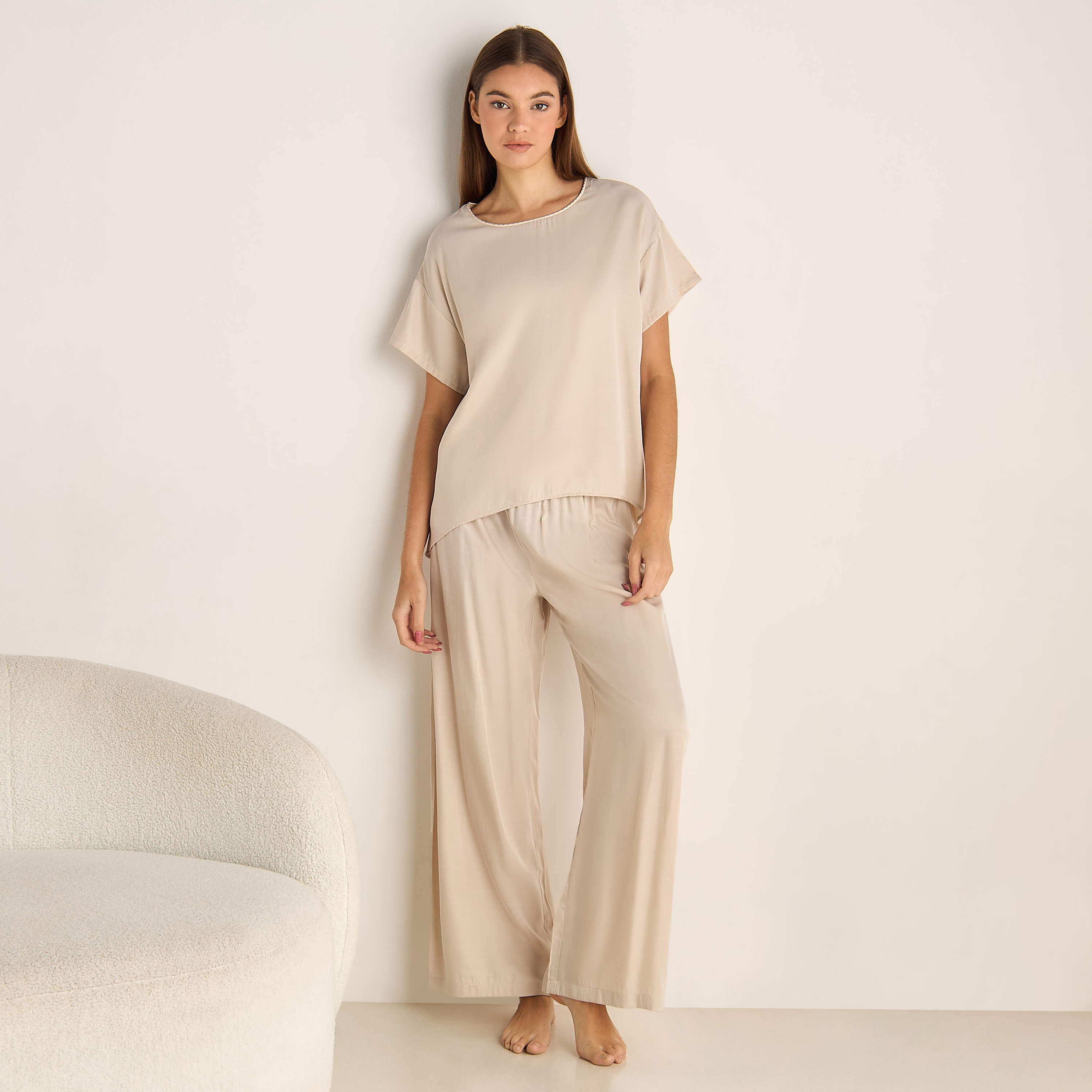 Pyjama Set Top and Pants Satin-women-clothing-nightwear-pyjamas-longsets-image-1