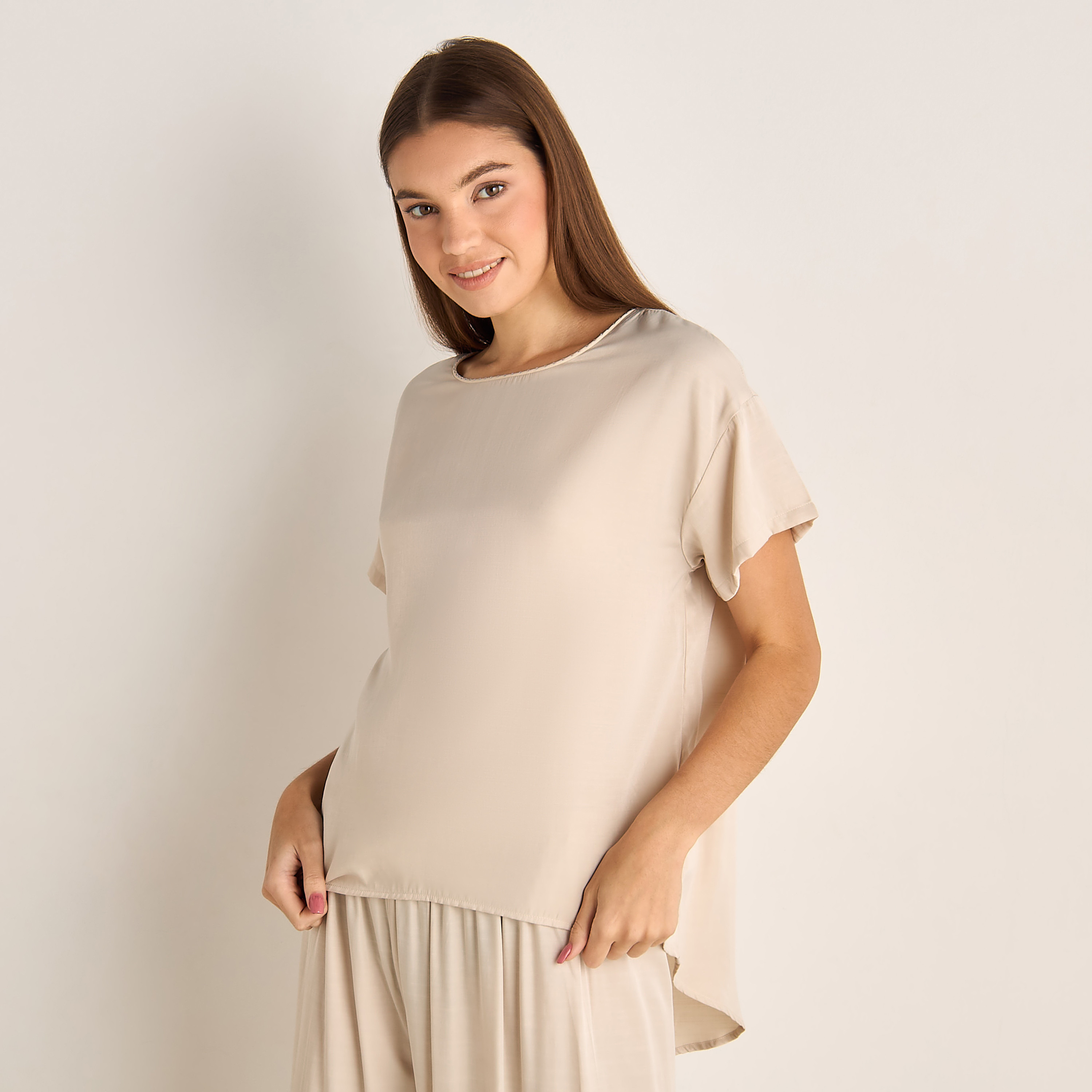Pyjama Set Top and Pants Satin-women-clothing-nightwear-pyjamas-longsets-image-2