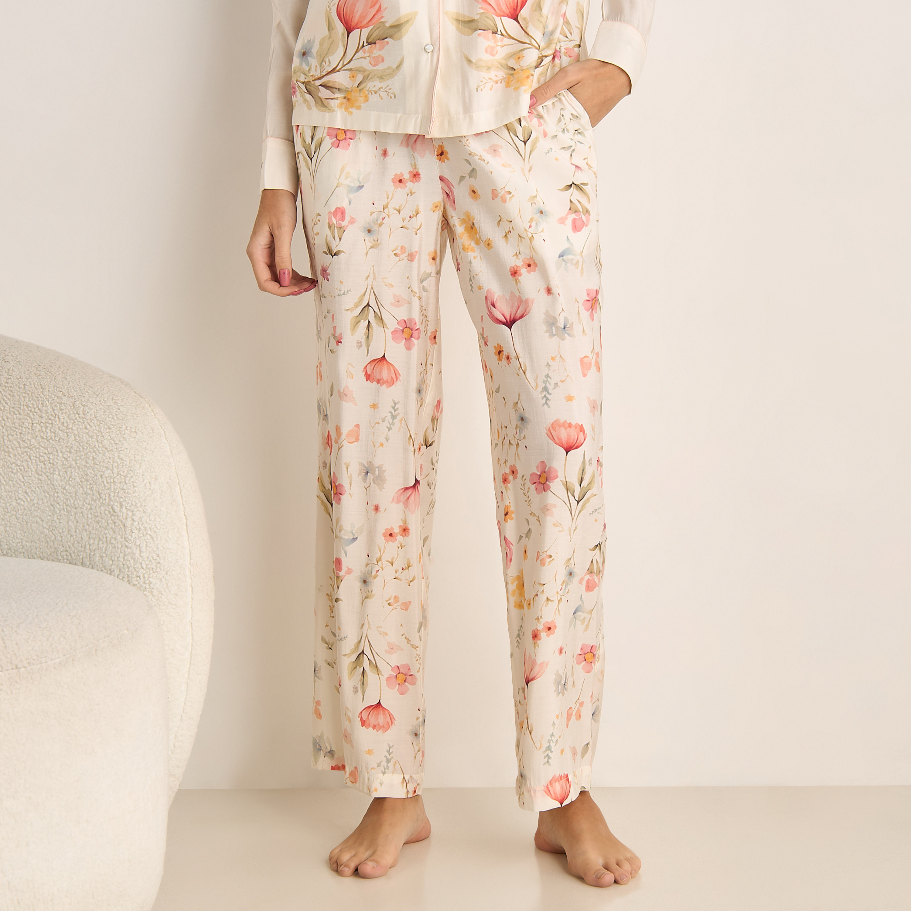 Pyjama Set Button Down Shirt & Trousers-women-clothing-nightwear-pyjamas-longsets-image-4