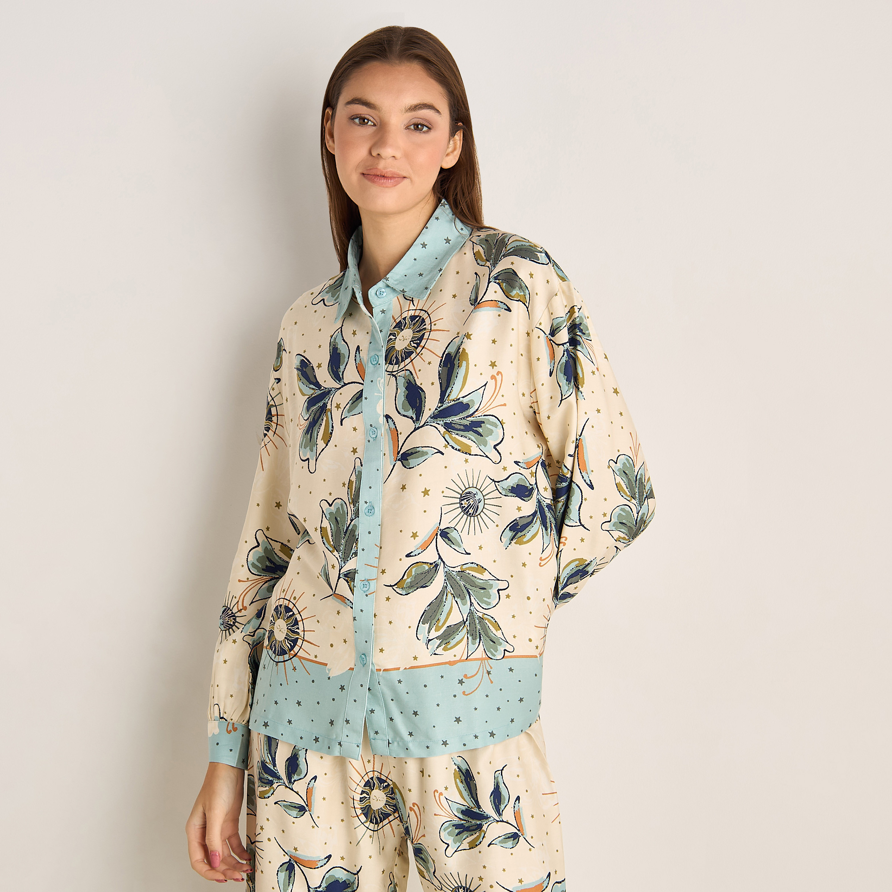 Pyjama Set Shirt and Pants Viscose-women-clothing-nightwear-pyjamas-longsets-image-2