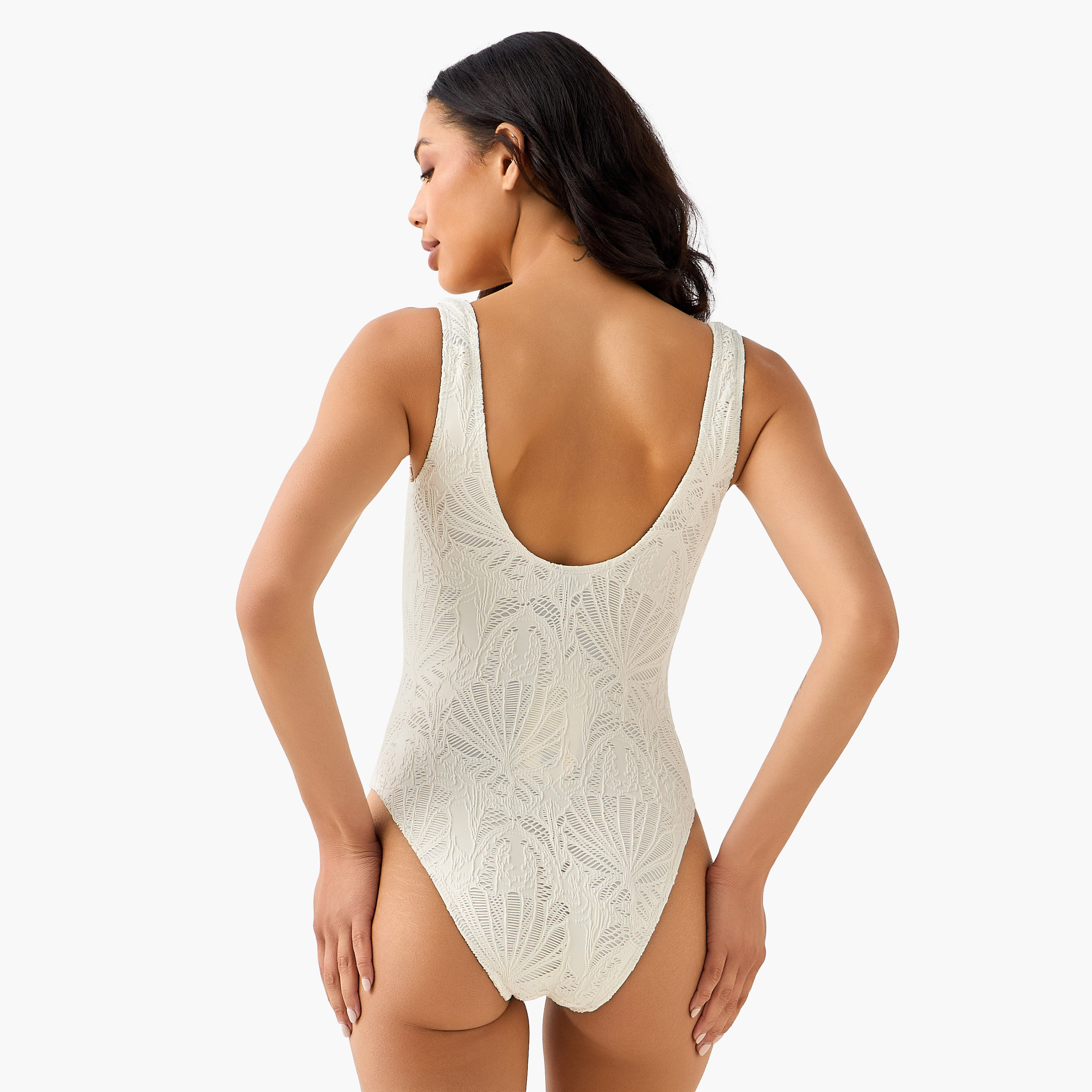 Textured Scoop Neck Swimsuit-women-clothing-swimandbeach-beachwear-image-5