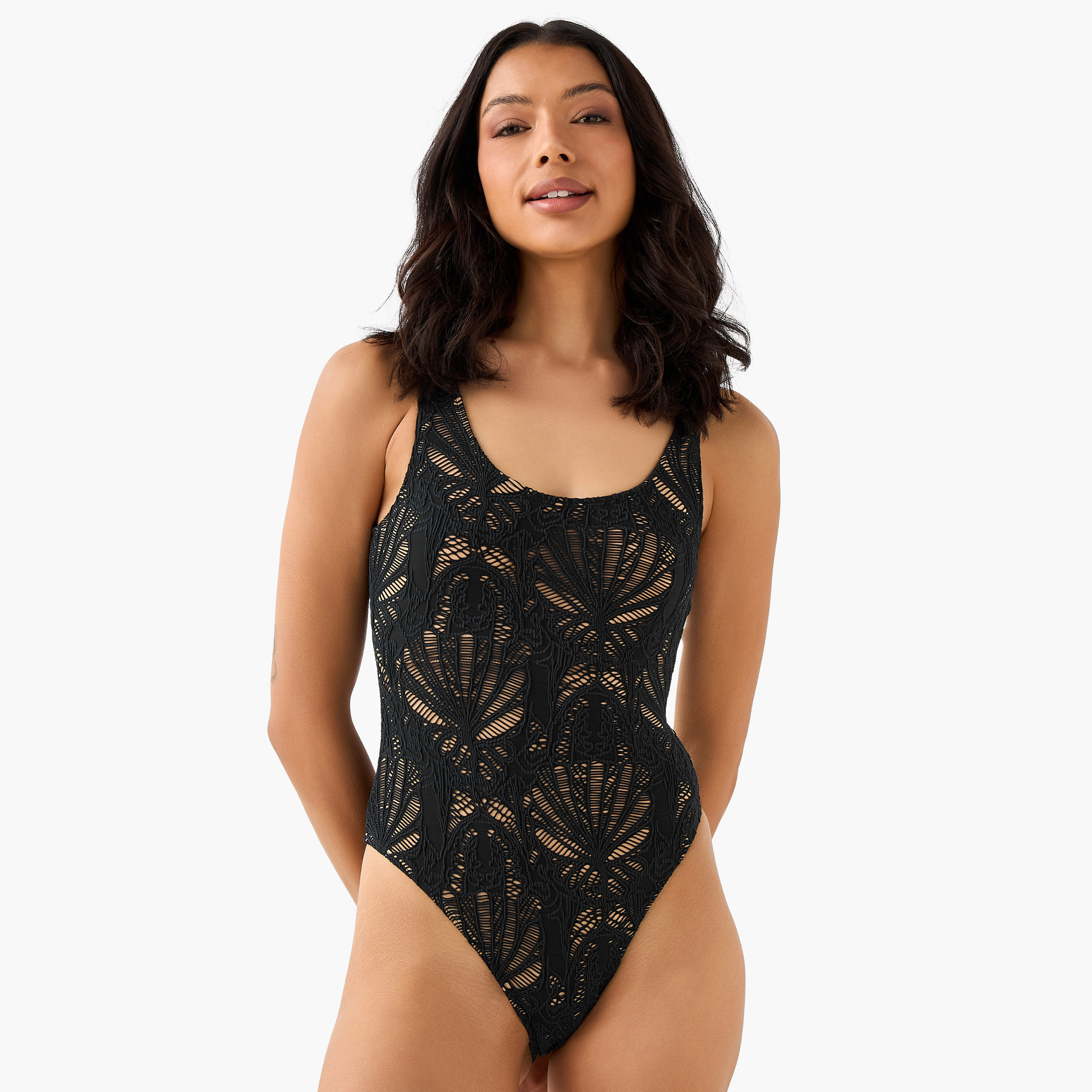 مايوه بياقة عميقة وملمس بارز-women-clothing-swimandbeach-beachwear-image-3