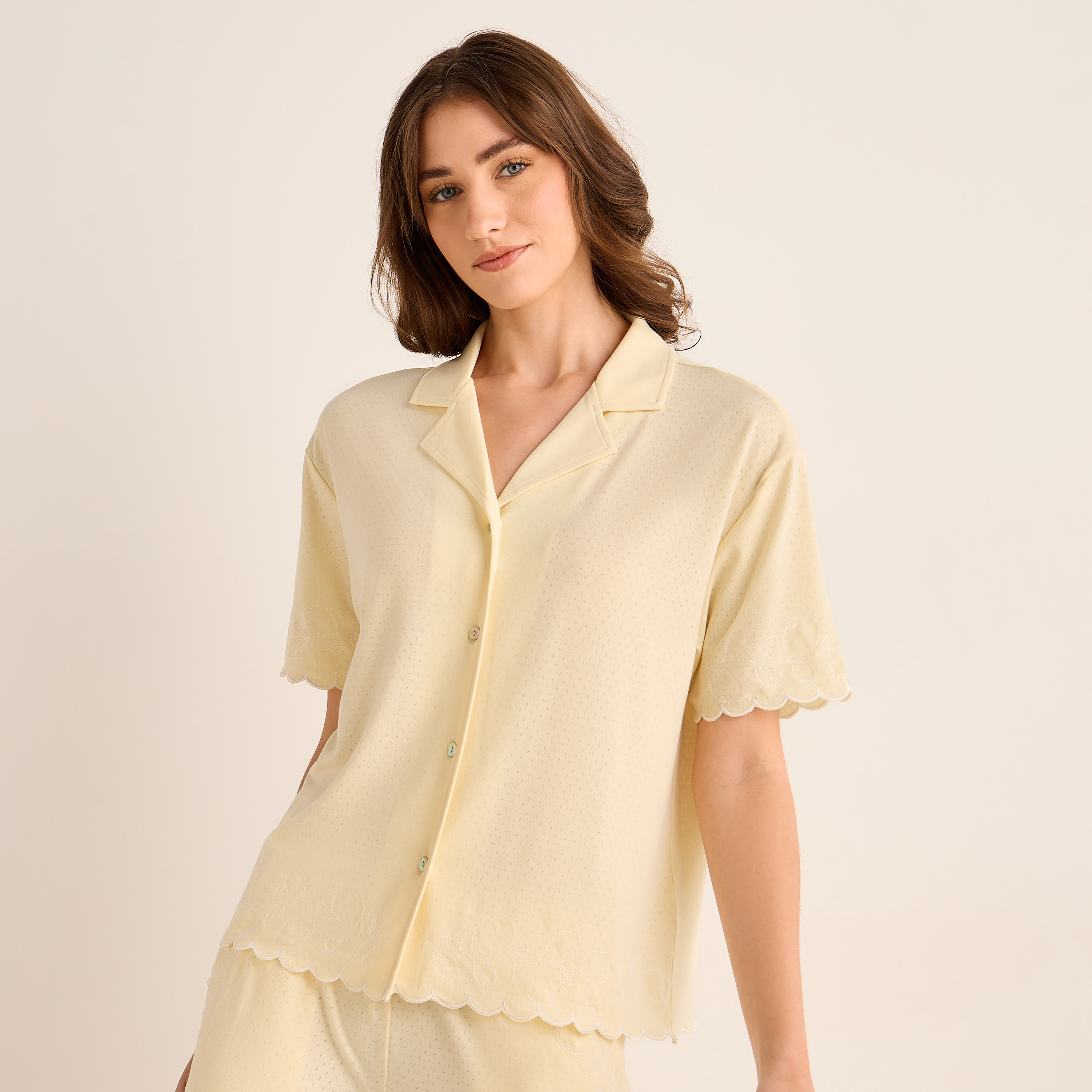 Pyjama Set Button-Down Shirt & Pants-women-clothing-nightwear-pyjamas-longsets-image-2