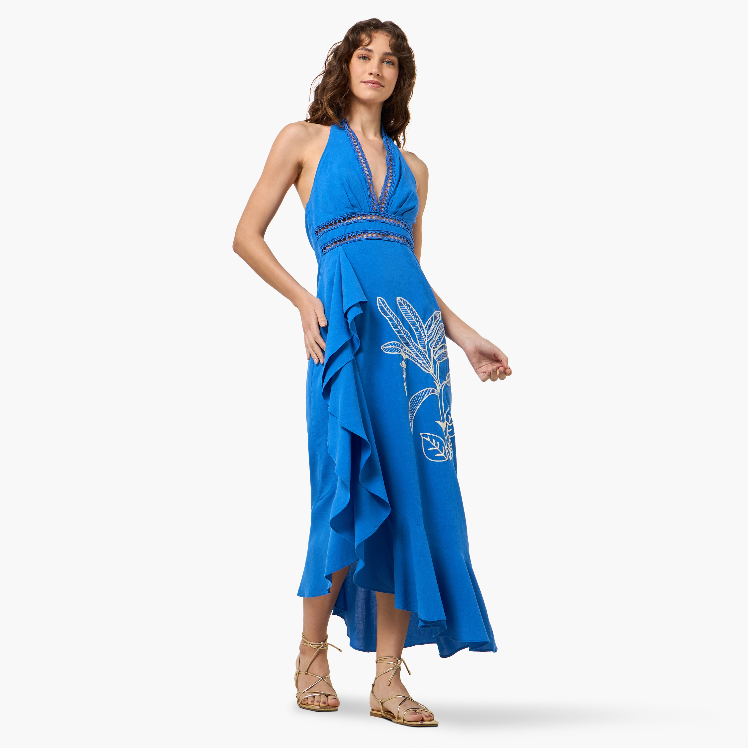 Women Embroidered Halter Neck Dress-women-clothing-swimandbeach-beachwear-image-6