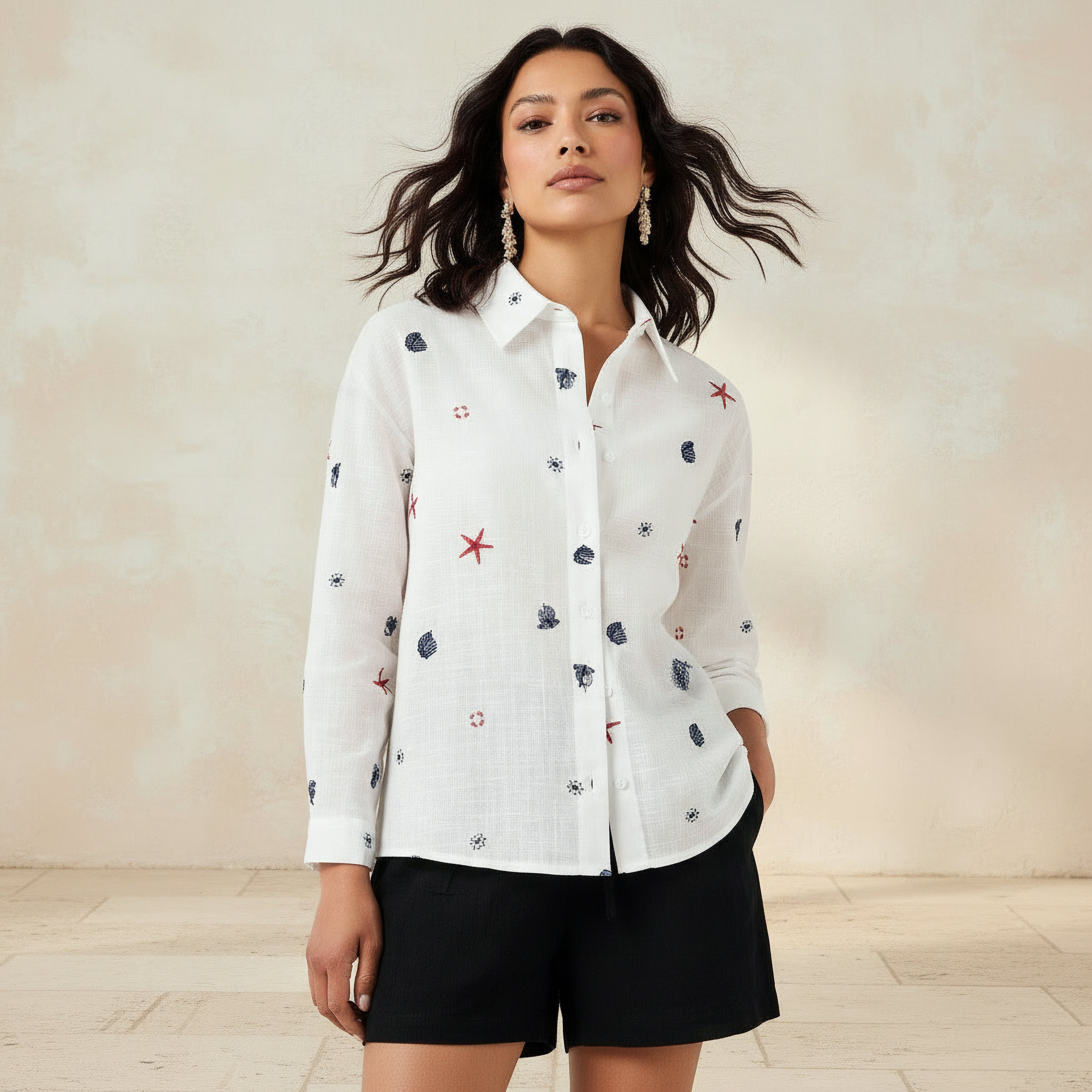 Women Shirt with Embroidery-women-clothing-shirtsandblouses-shirts-image-1