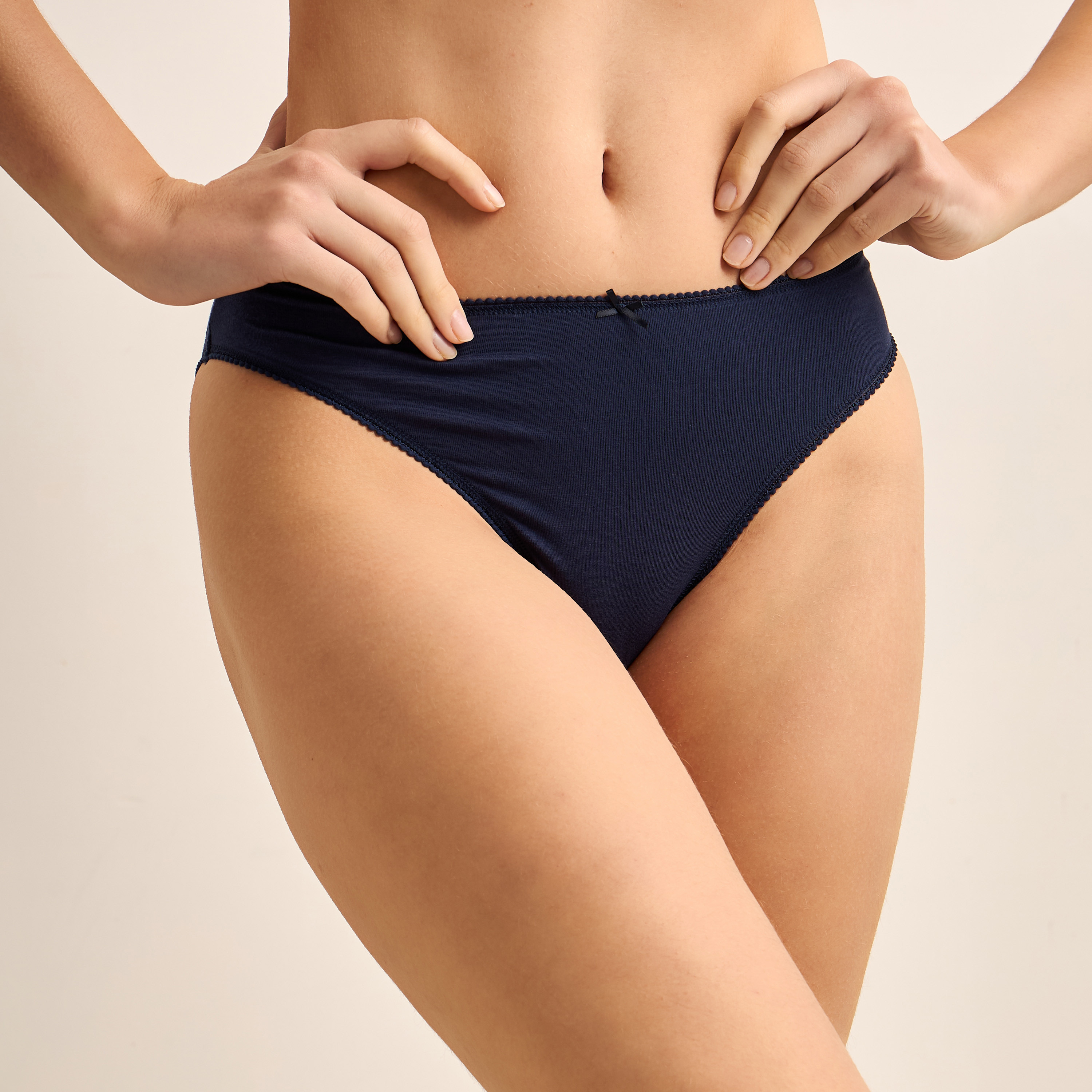 Set of 5 - Bikini Briefs Mid Waist with Bow Detail-women-clothing-lingerie-panties-image-5