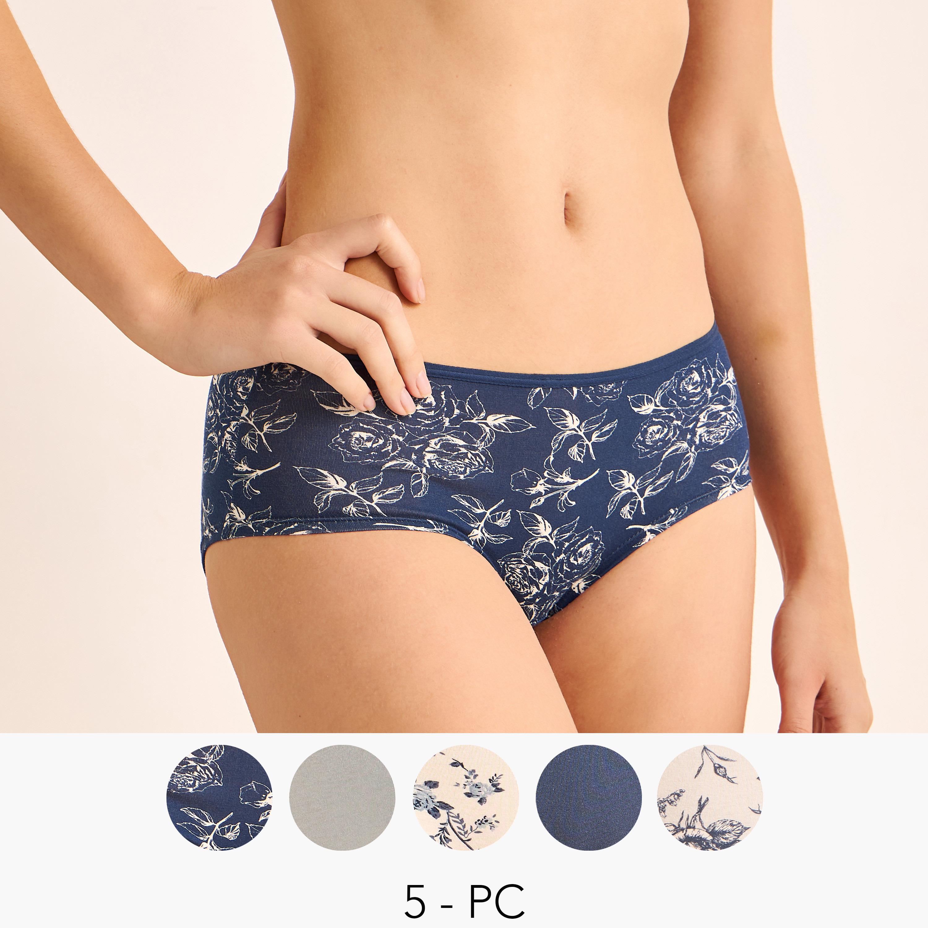 Set of 5 - Bikini Briefs with Assorted Design-women-clothing-lingerie-panties-image-1