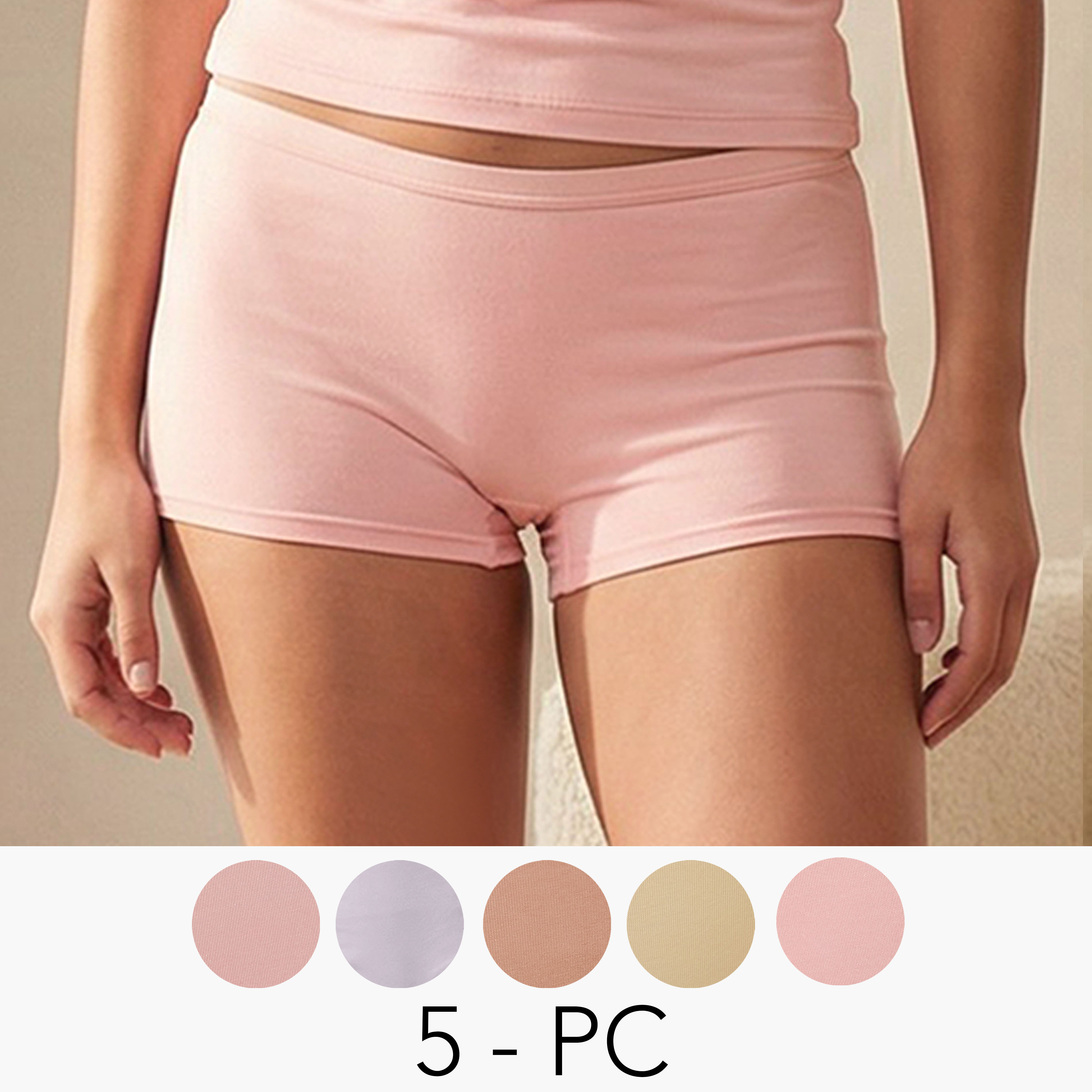 Set of 5 - Boxer Briefs-women-clothing-lingerie-panties-image-1