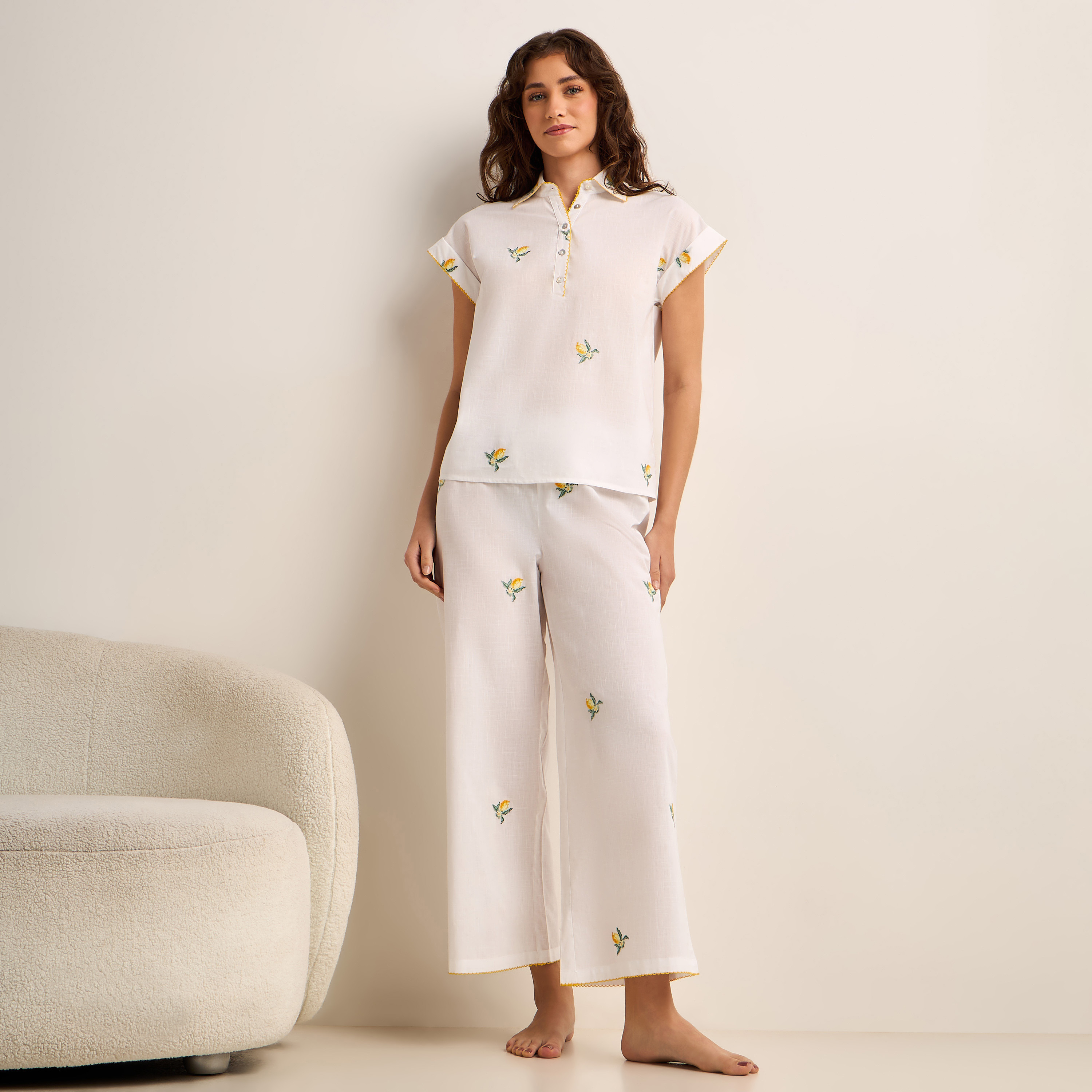 Pyjama Set Top & Trousers-women-clothing-nightwear-pyjamas-longsets-image-1
