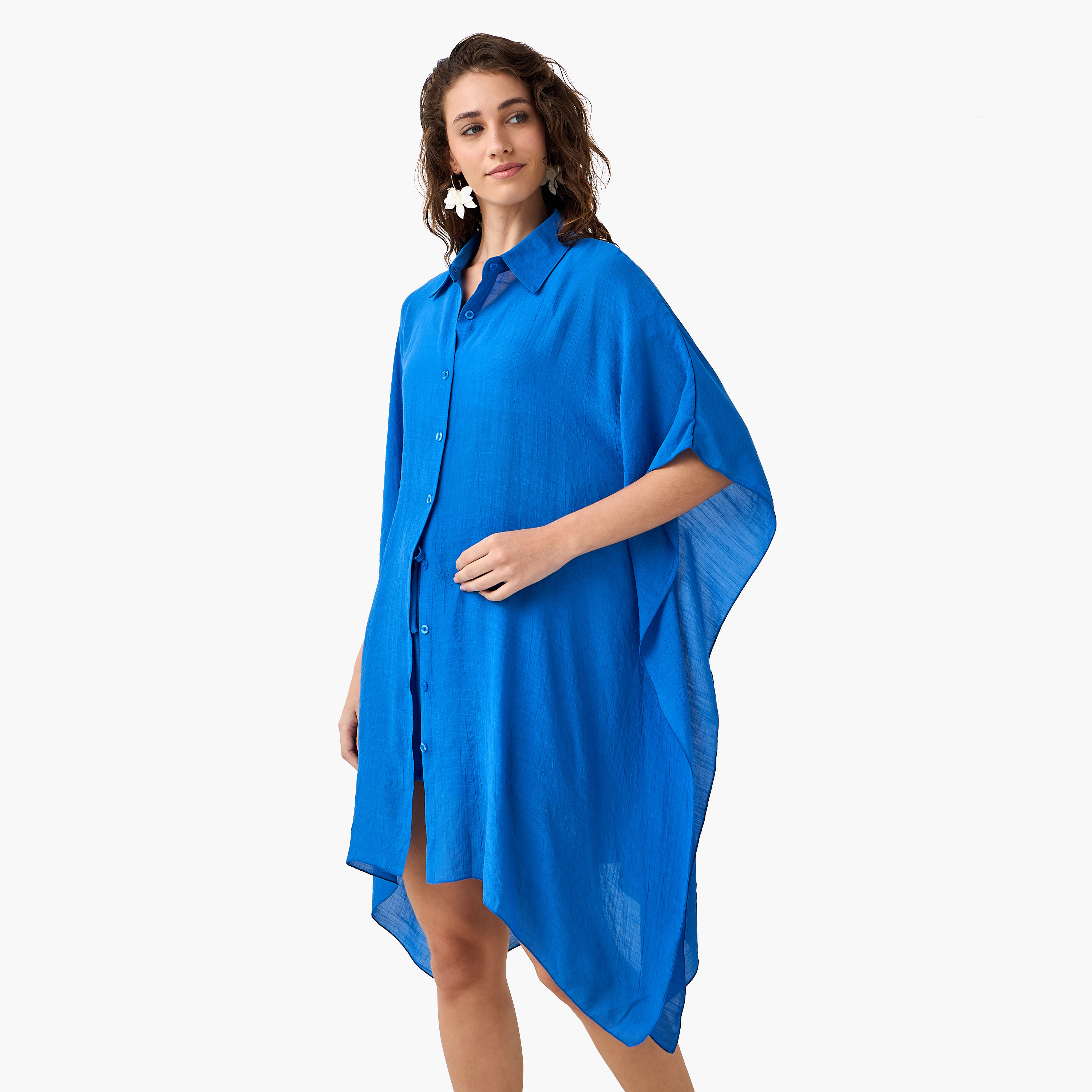 Women Asymmetric Shirt and Shorts Set-women-clothing-swimandbeach-beachwear-image-4