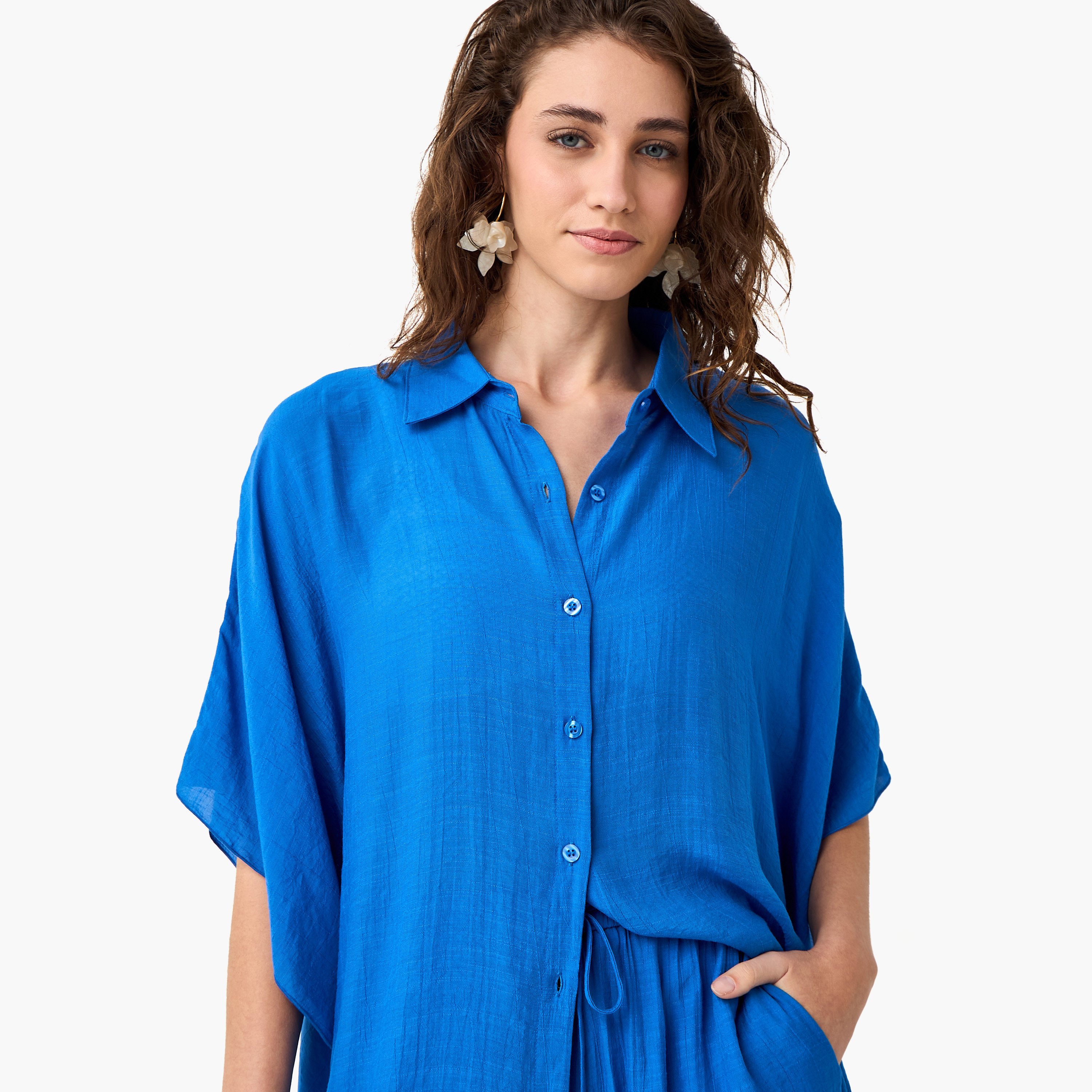 Women Asymmetric Shirt and Shorts Set-women-clothing-swimandbeach-beachwear-image-7