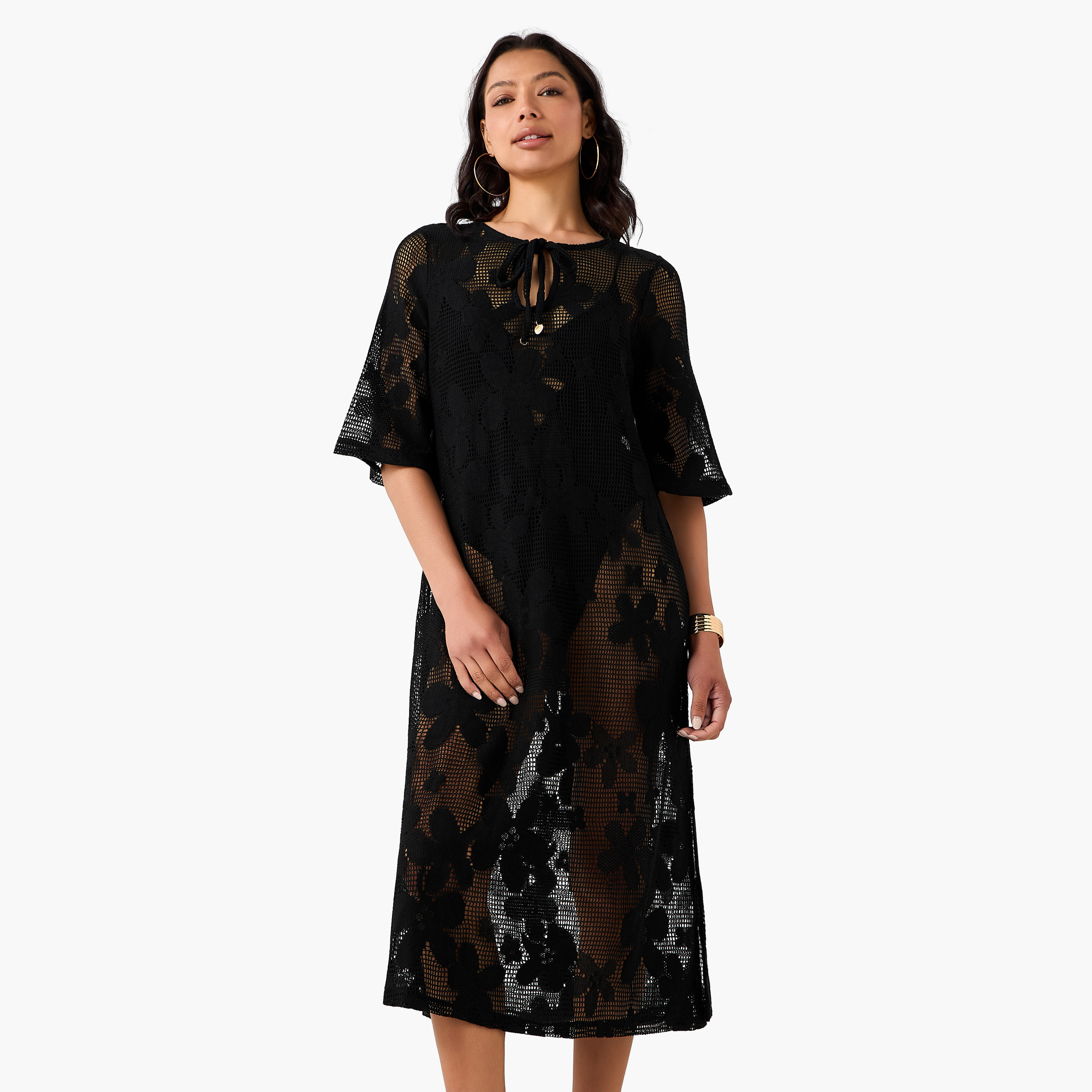 Women Floral Mesh Cover-Up Dress-women-clothing-swimandbeach-coverups-image-2