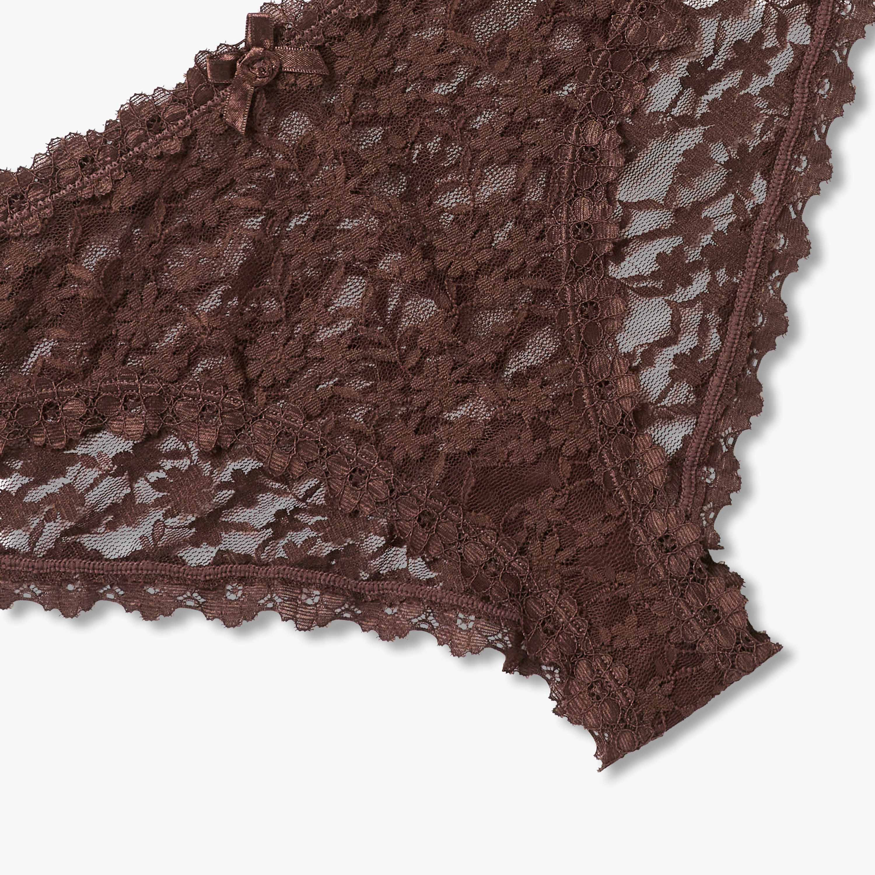 Briefs Bikini Mid Waist Floral Lace-women-clothing-lingerie-panties-image-4