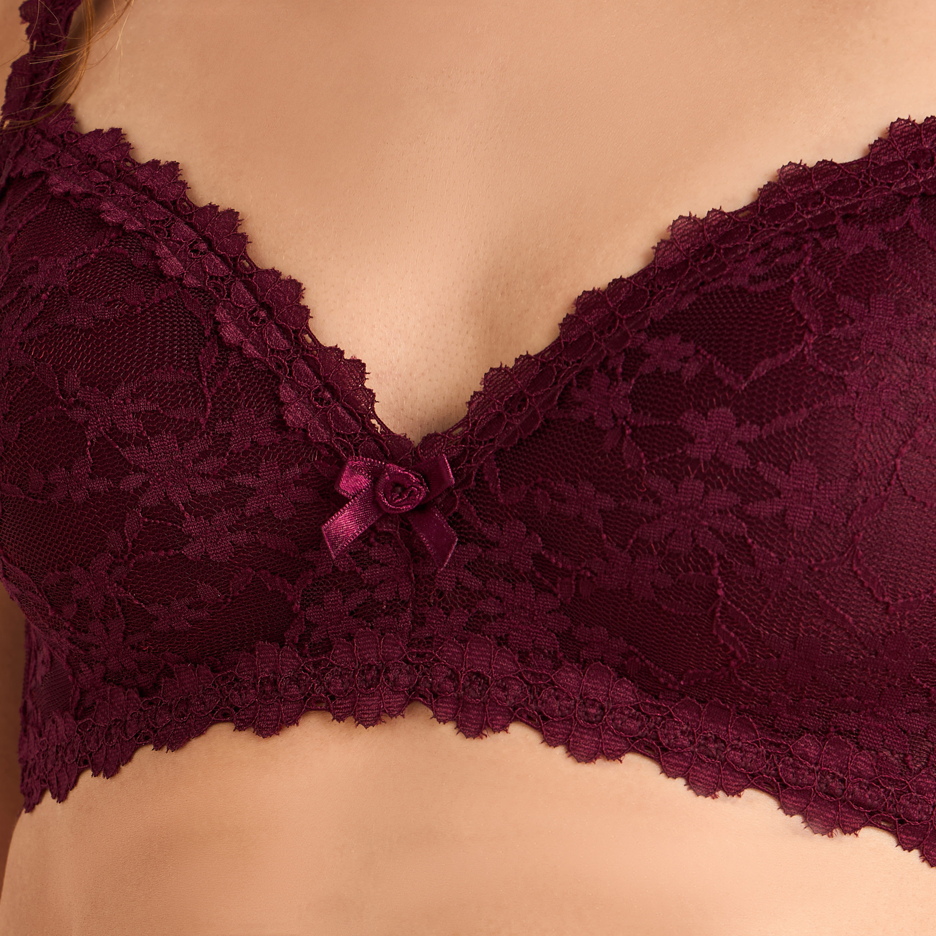 Floral Lace Bra Non-Wired-women-clothing-lingerie-bras-image-4
