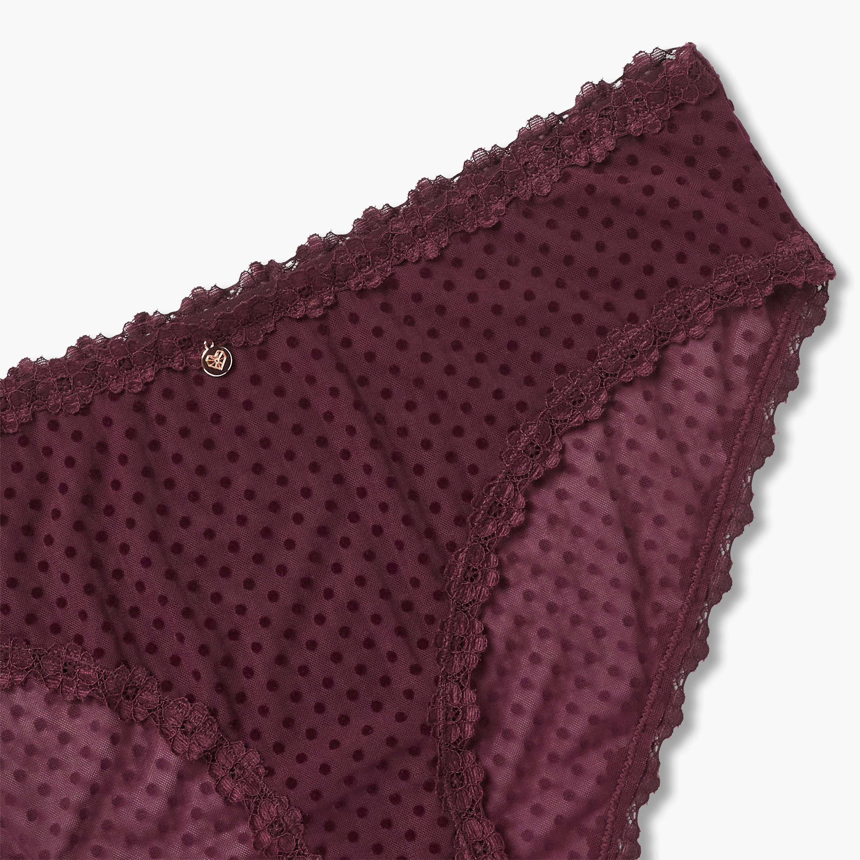 Bikini Briefs Mid Rise Polka Dot Print-women-clothing-lingerie-panties-image-3