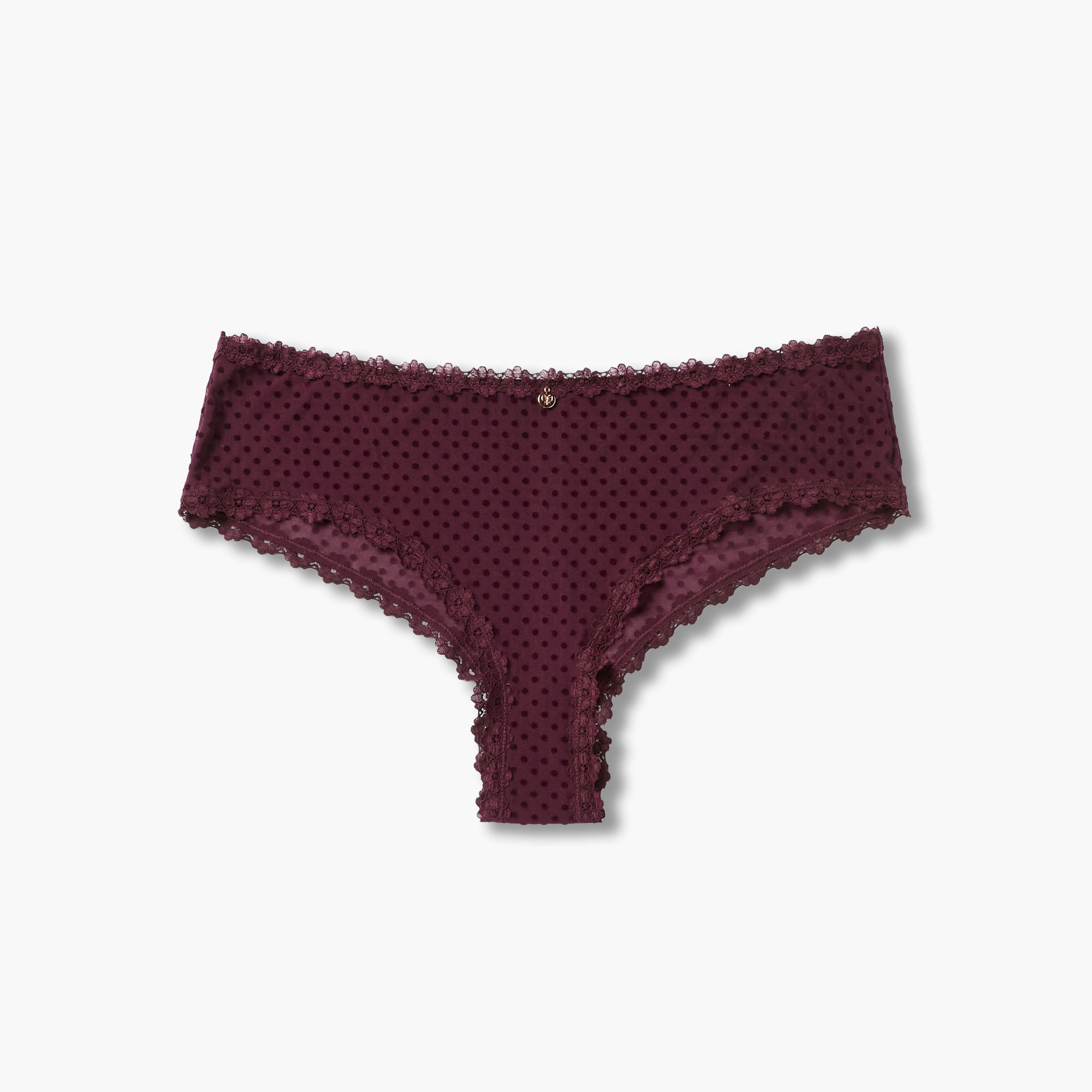 سروال داخلي بخصر متوسط الارتفاع وطبعات منقطة-women-clothing-lingerie-panties-image-1