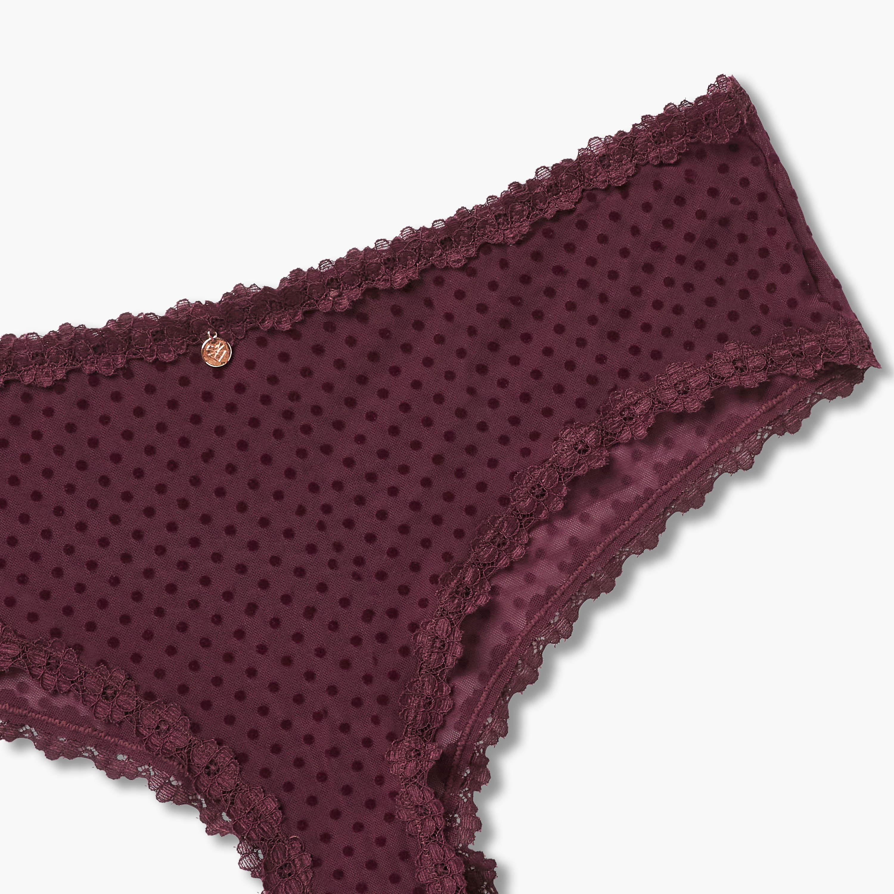 سروال داخلي بخصر متوسط الارتفاع وطبعات منقطة-women-clothing-lingerie-panties-image-3