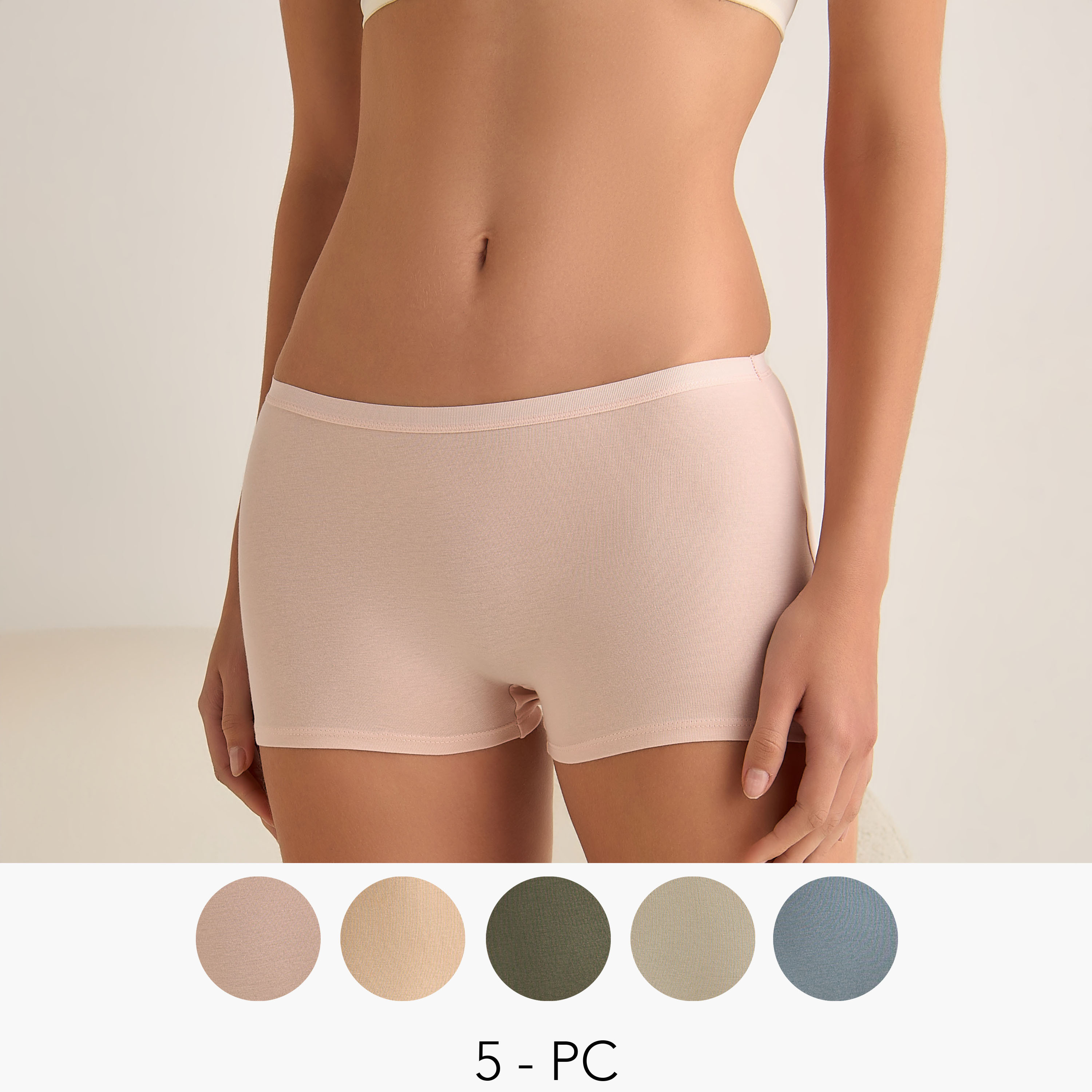 طقم سراويل داخلية بوكسر 5 قطع-women-clothing-lingerie-panties-image-1