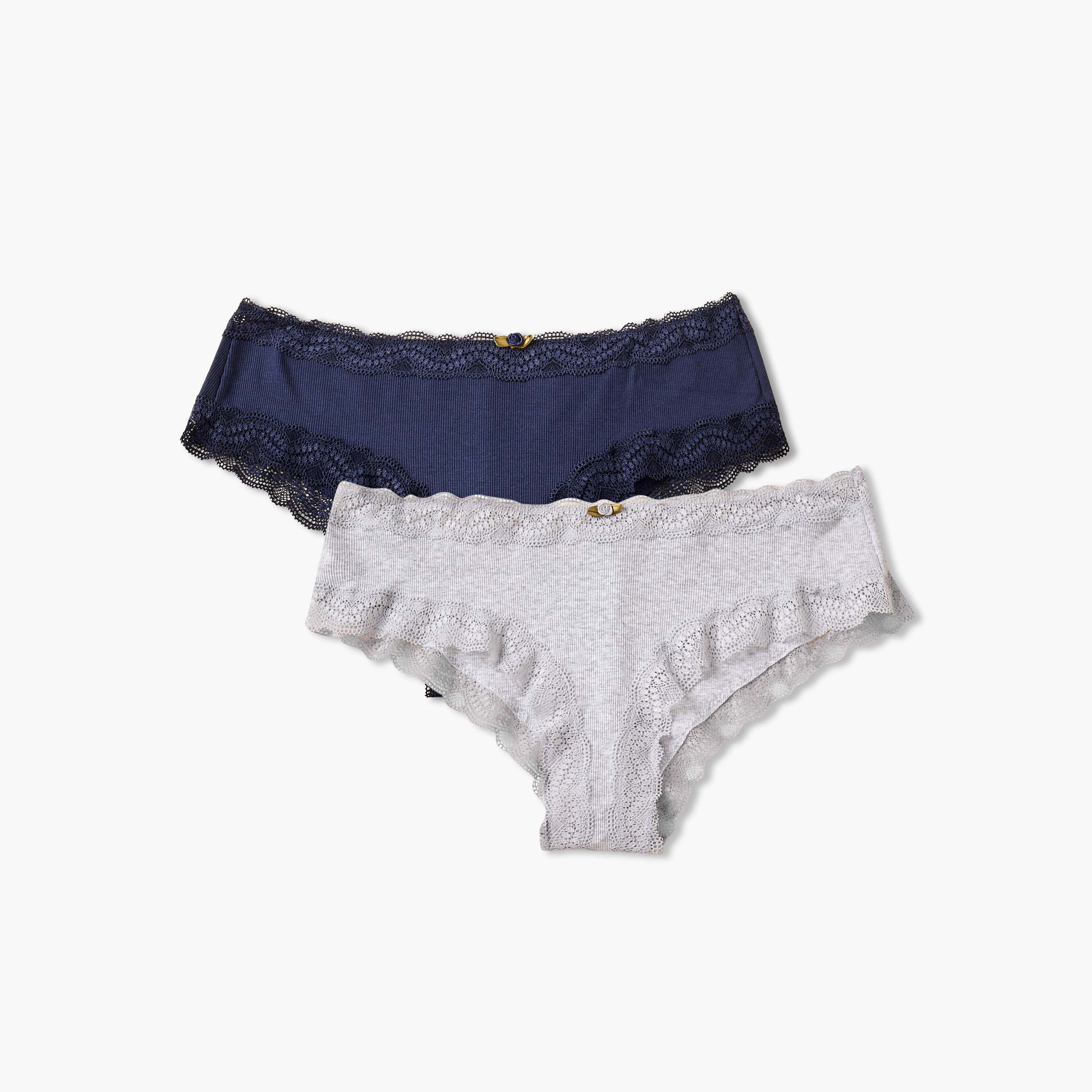 Set of 2 - Splash Intimates Bikini Briefs with Lace Detail-women-clothing-plussize-lingerie-panties-image-1