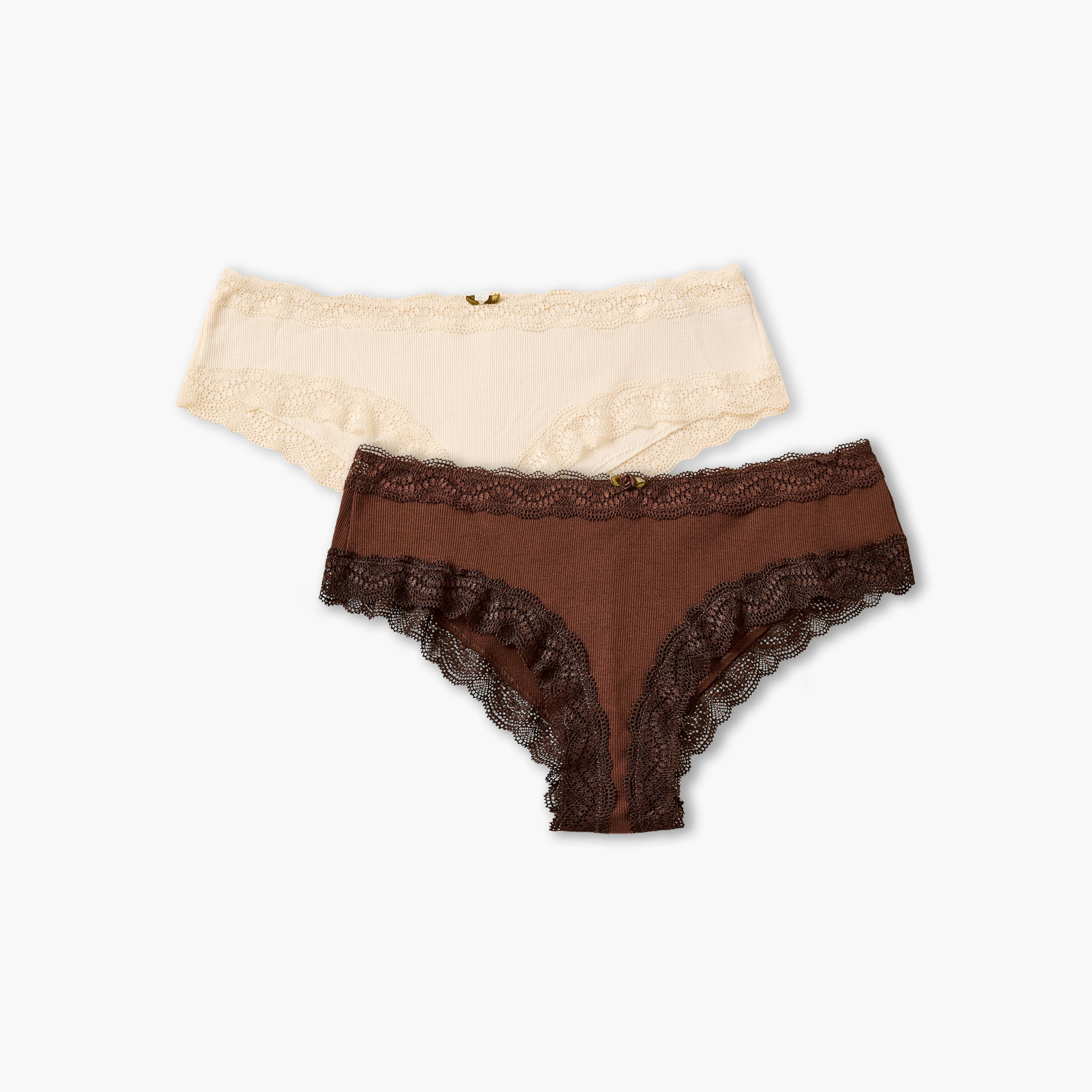 Set of 2 - Splash Intimates Bikini Briefs with Lace Detail-women-clothing-plussize-lingerie-panties-image-1
