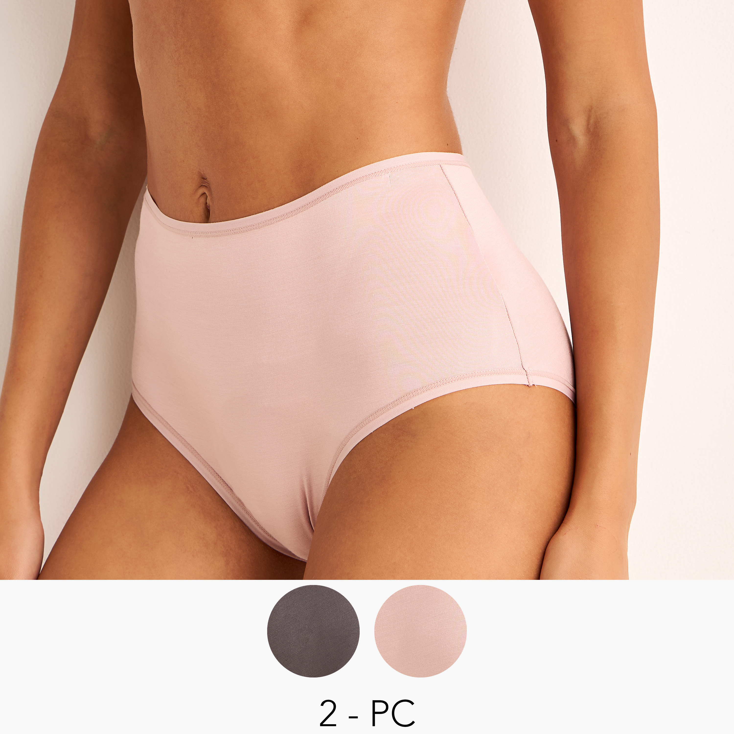 Set of 2 - Full Briefs High Waist-women-clothing-lingerie-panties-image-1