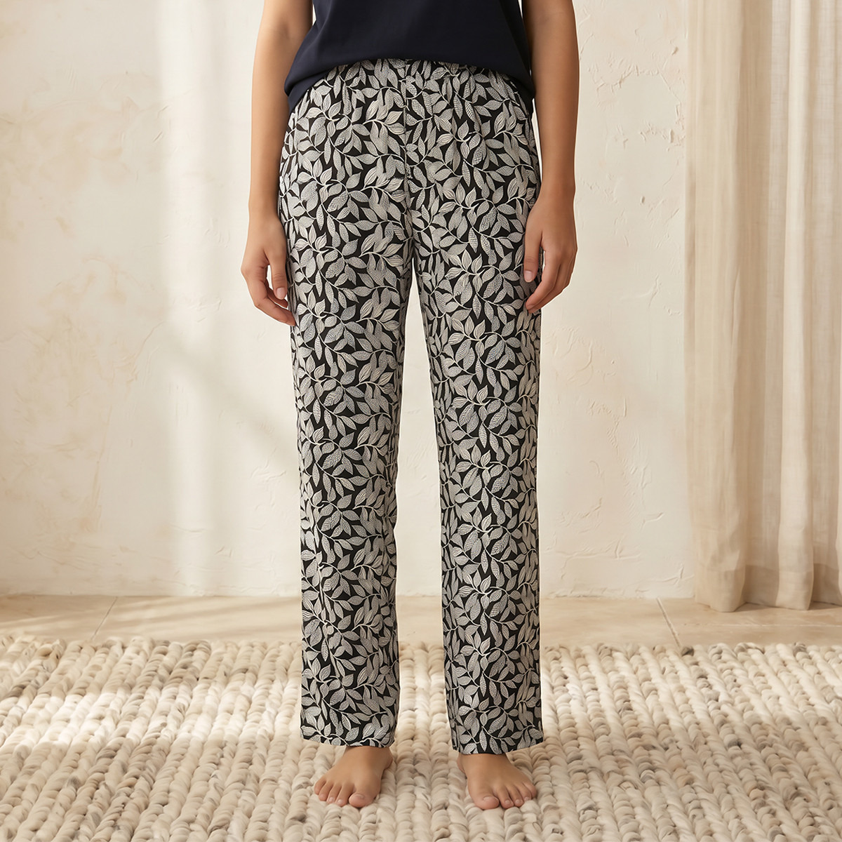 Pyjama Set Printed T-shirt & Trousers Viscose-women-clothing-nightwear-pyjamas-longsets-image-5
