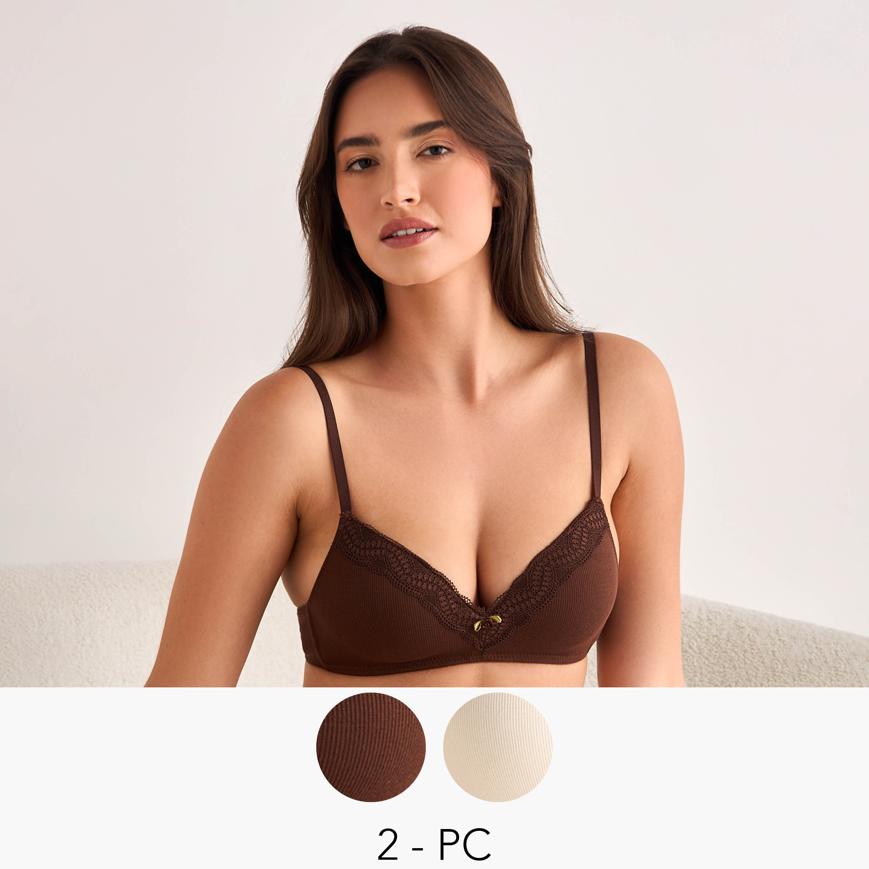 Set of 2 - Splash Intimates Plunge Bra-women-clothing-lingerie-bras-image-1