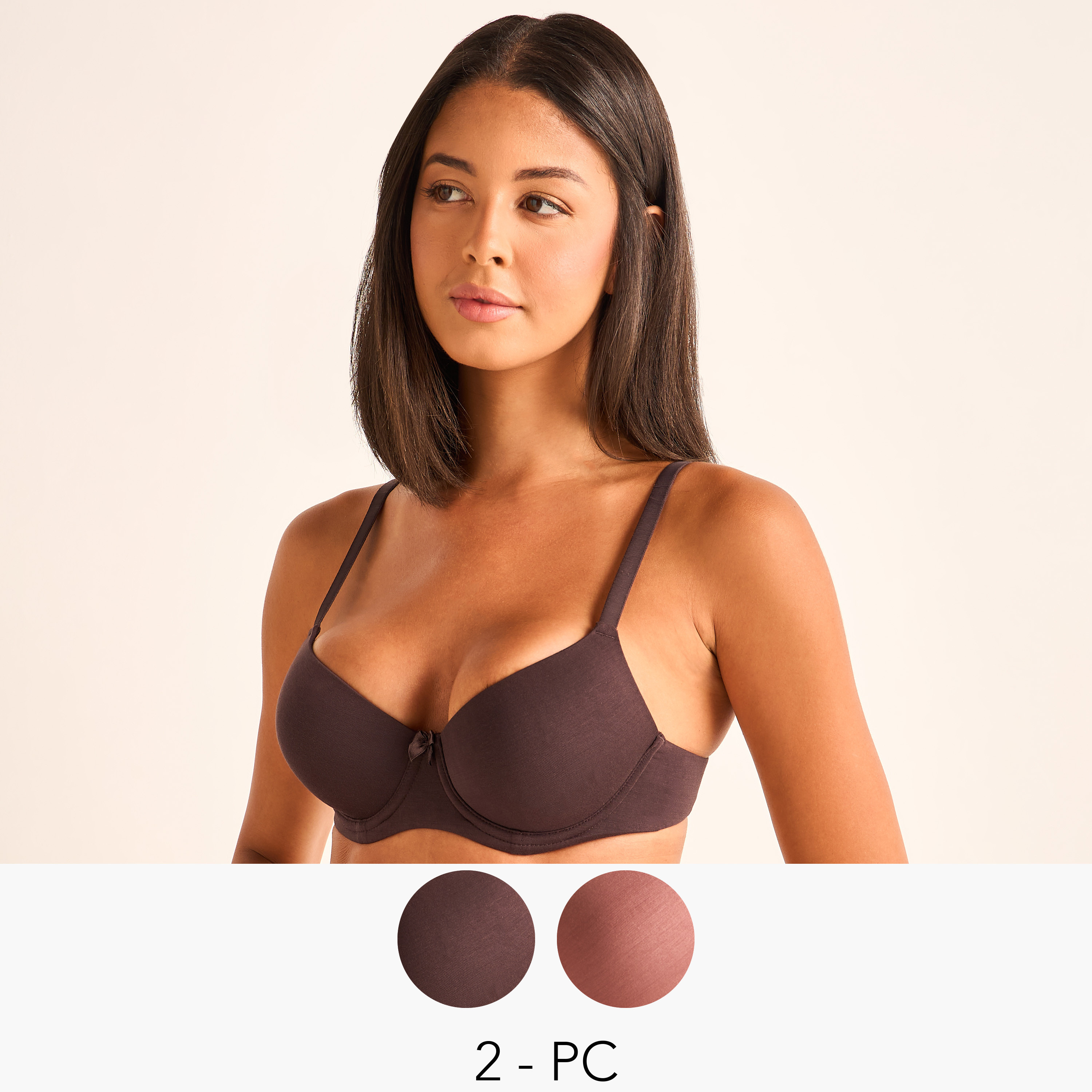 طقم من 2 - صدرية ديمي-women-clothing-lingerie-bras-image-1