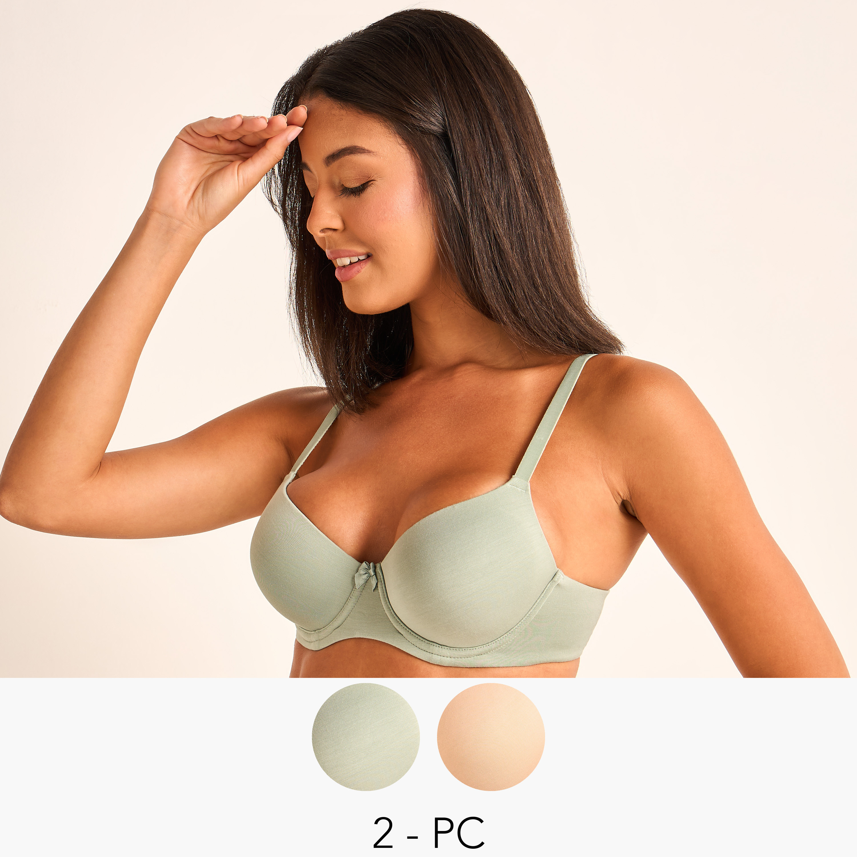 طقم من 2 - صدرية ديمي-women-clothing-lingerie-bras-image-1