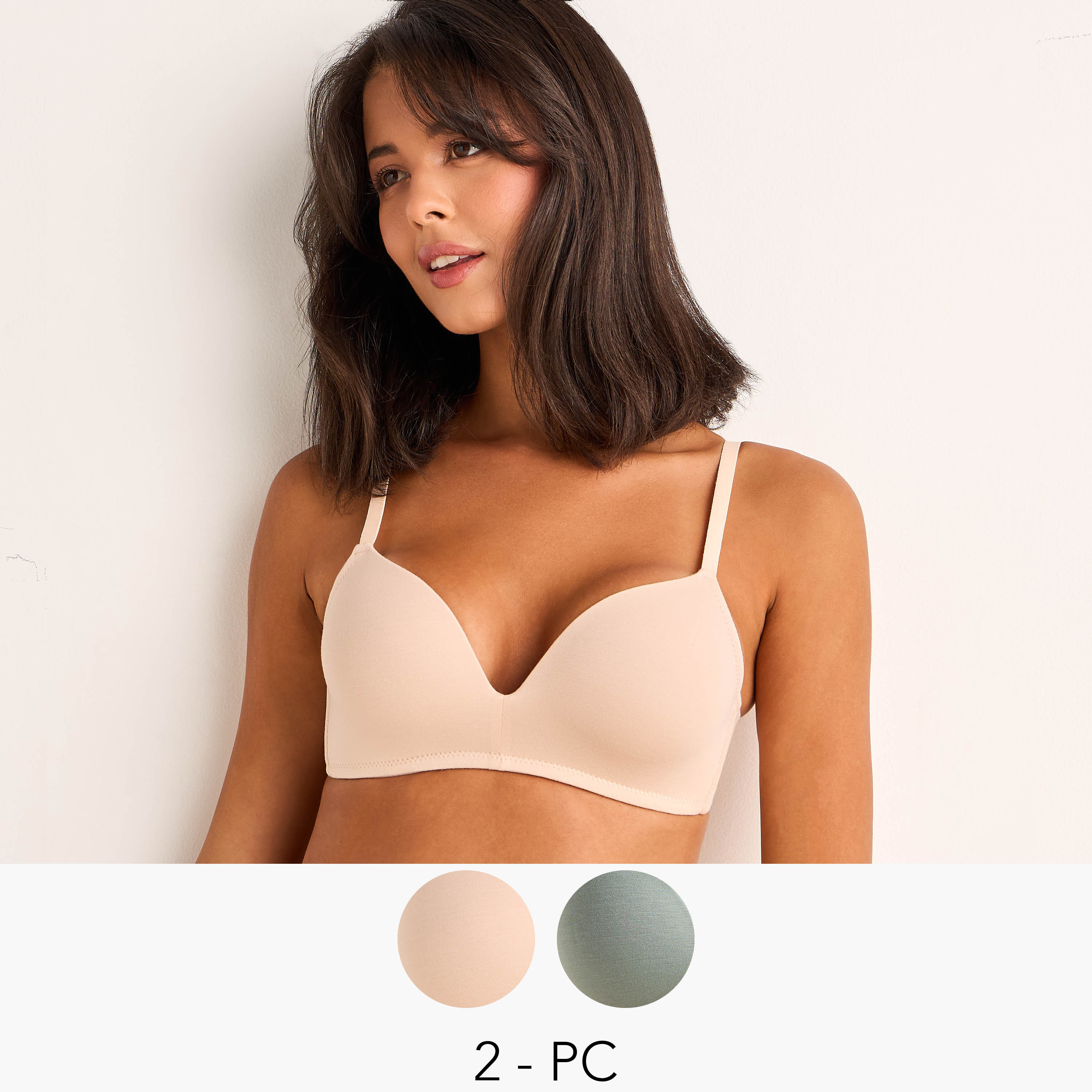 طقم صدريات بلانج بدون بسلك قطعتين-women-clothing-lingerie-bras-image-1