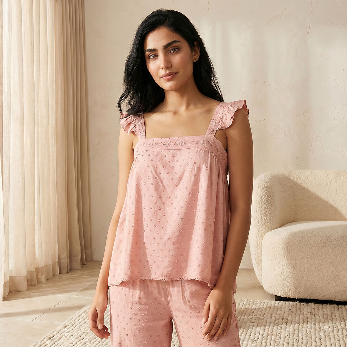 Pyjama Set Embroidered Top & Trousers Viscose-women-clothing-nightwear-pyjamas-longsets-image-3
